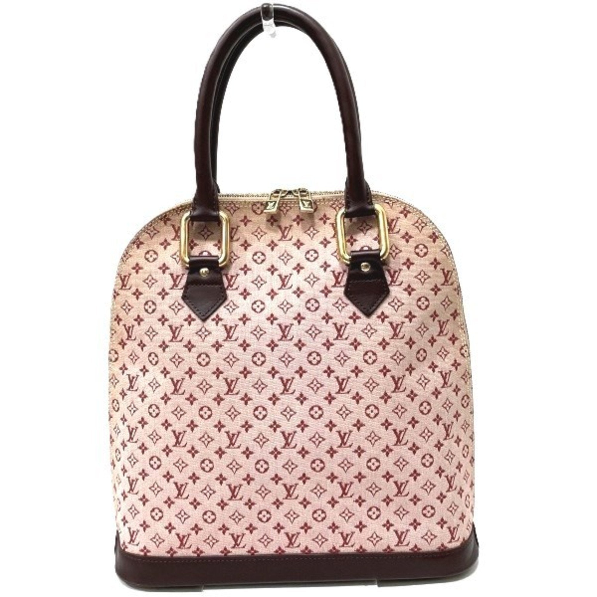 Louis Vuitton Monogram Mini Red Color Canvas Leather Handbag (Pre-Owned)