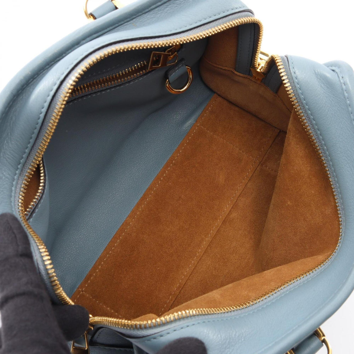 Loewe Blue Leather Handbag (Pre-Owned)