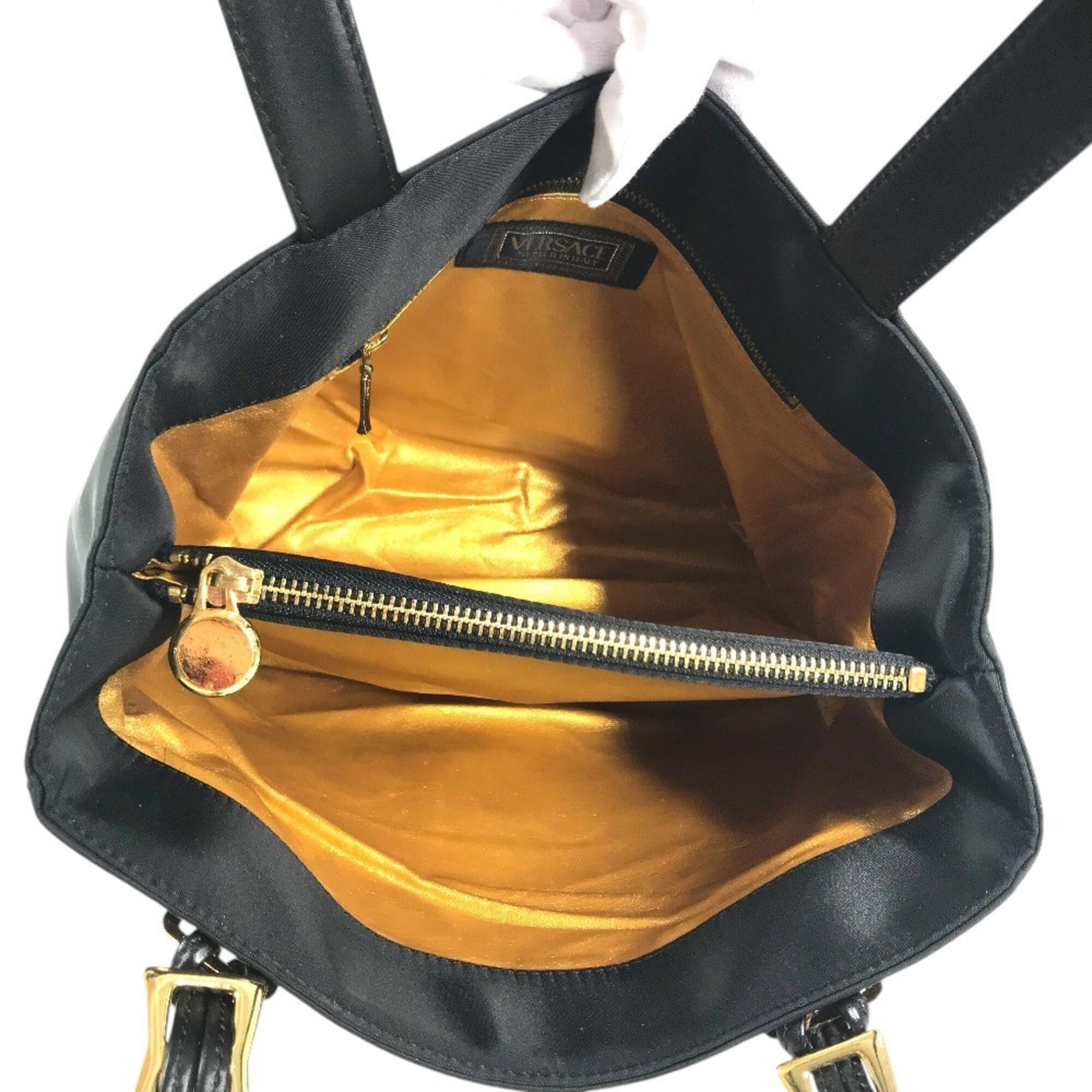 Versace Black Nylon Handbag Shoulder Bag (Pre-Owned)