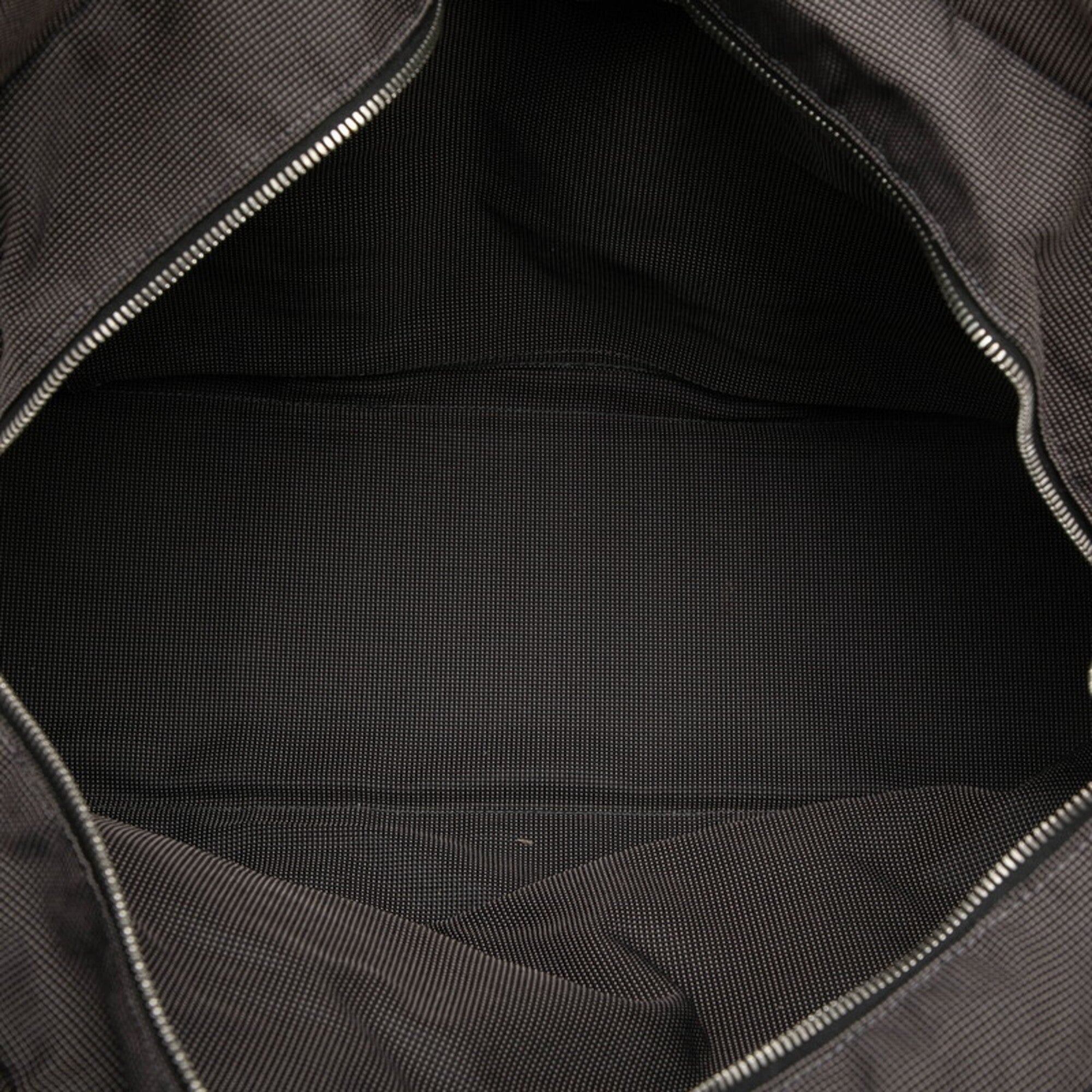 Hermes Her Line Black Gray Canvas Handbag Tote Bag (Pre-Owned)
