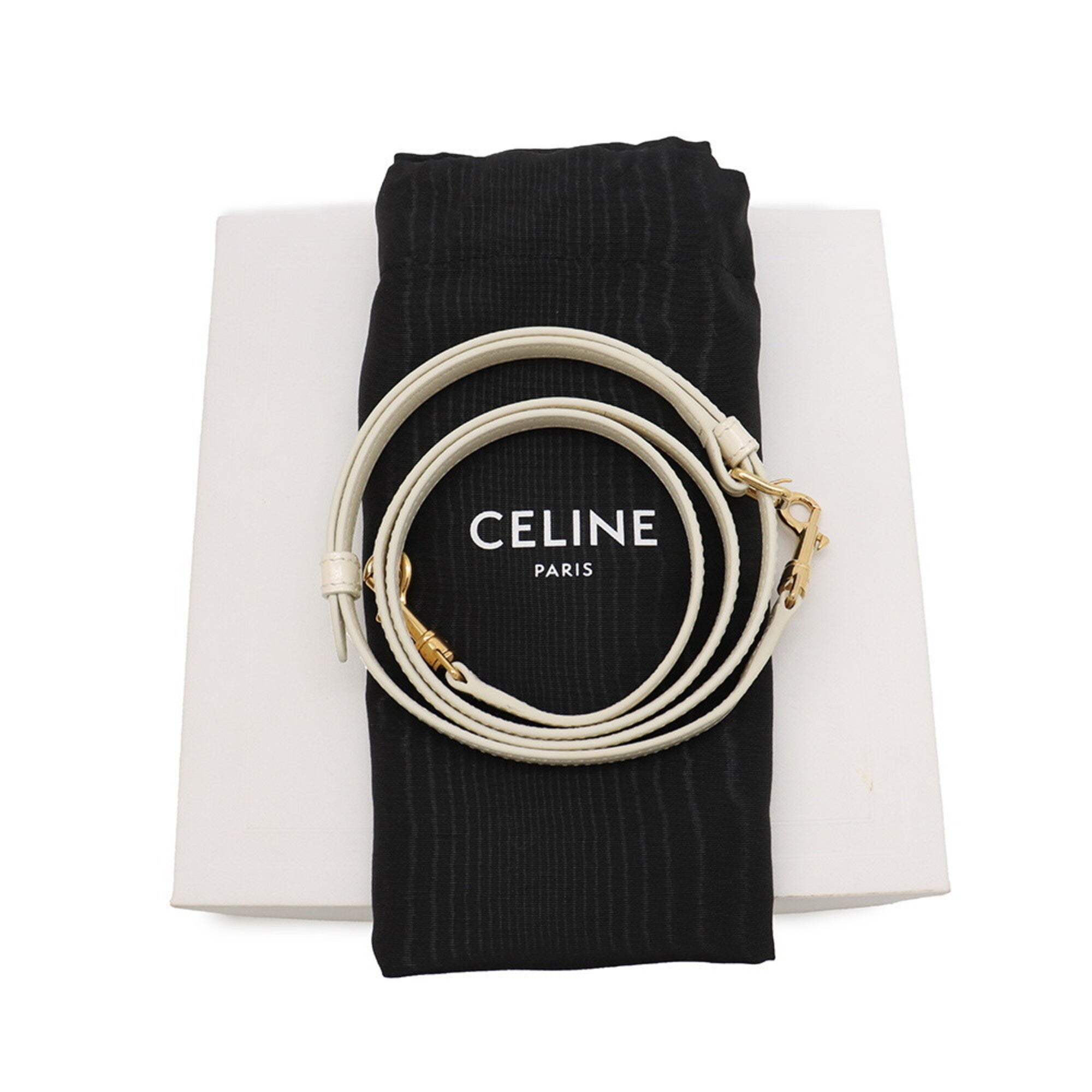 Celine White Patent Leather Handbag Shoulder Bag (Pre-Owned)
