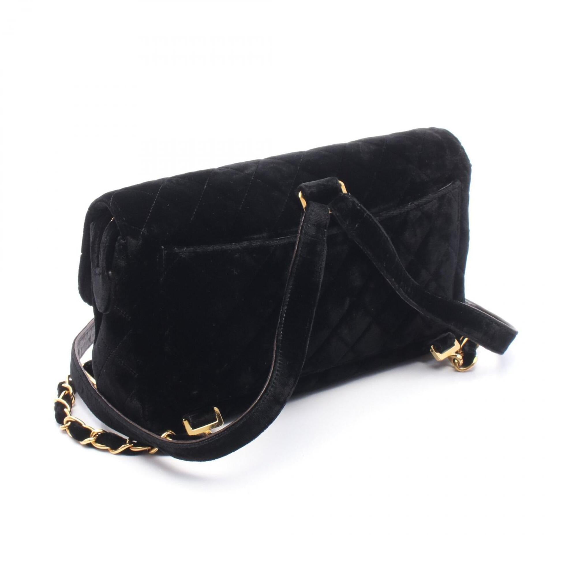 Chanel Black Fabric Backpack Handbag (Pre-Owned)