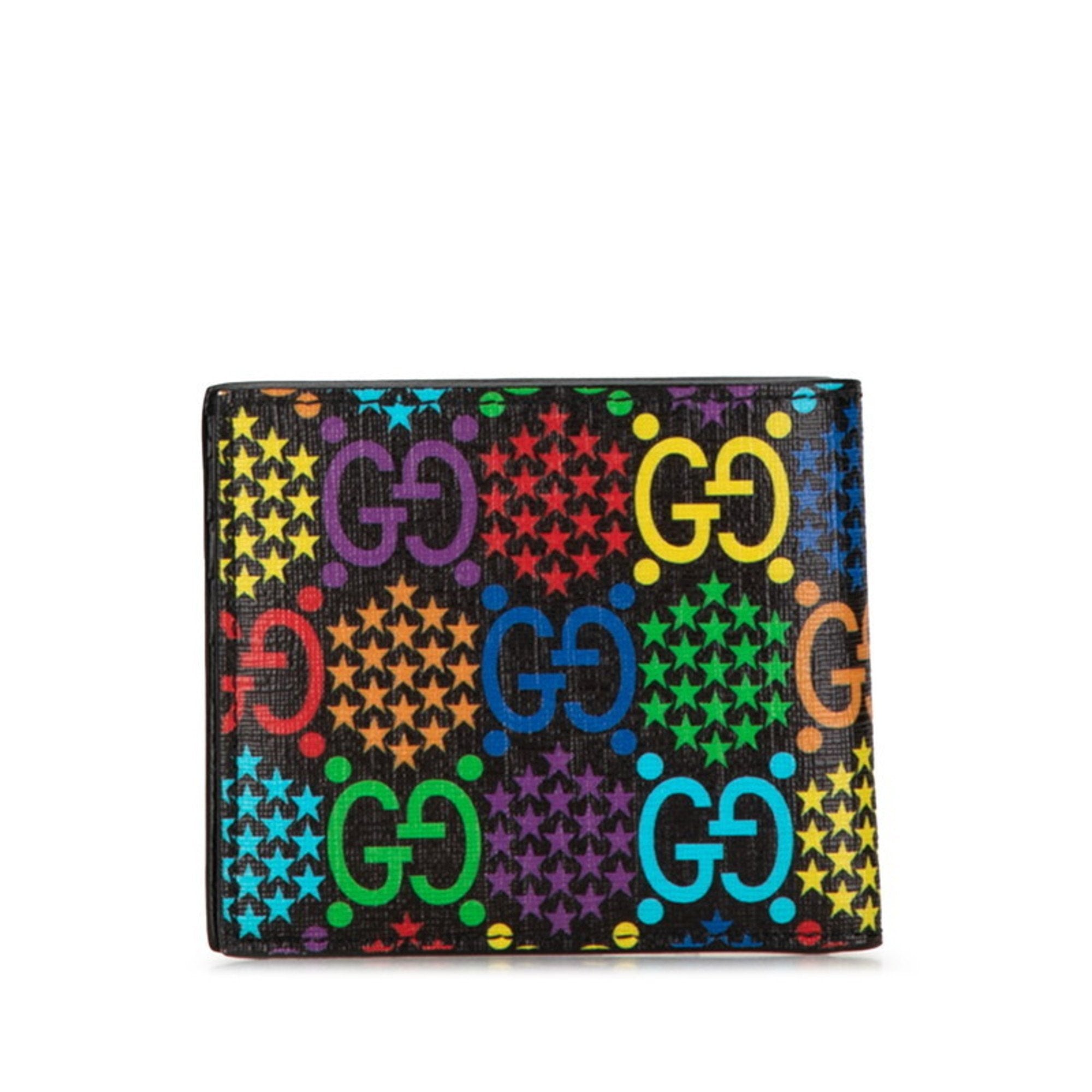 Gucci Black Multi-Color Pvc Wallet (Bi-Fold) (Pre-Owned)
