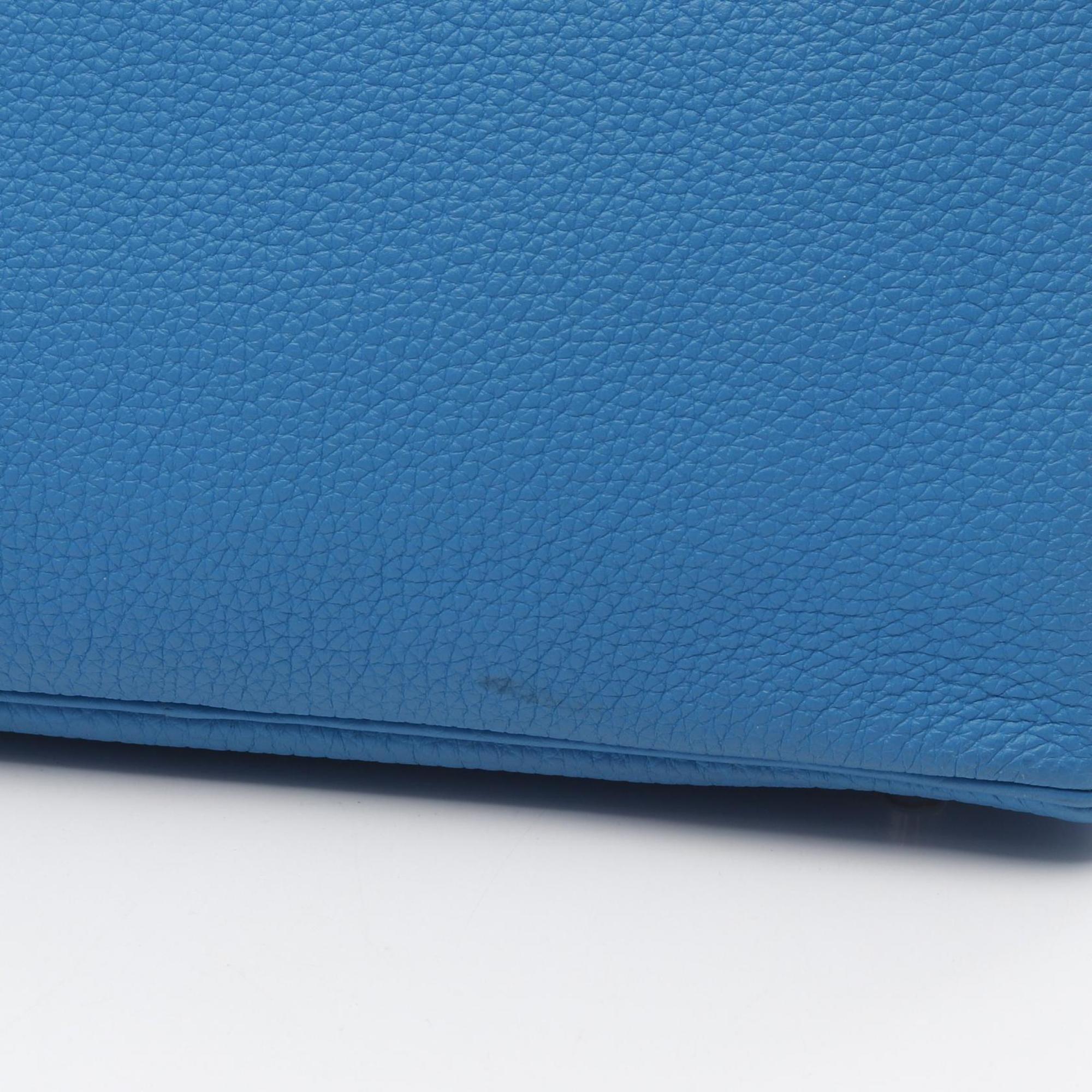 Hermes Birkin Blue Green Togo Leather Leather Handbag (Pre-Owned)