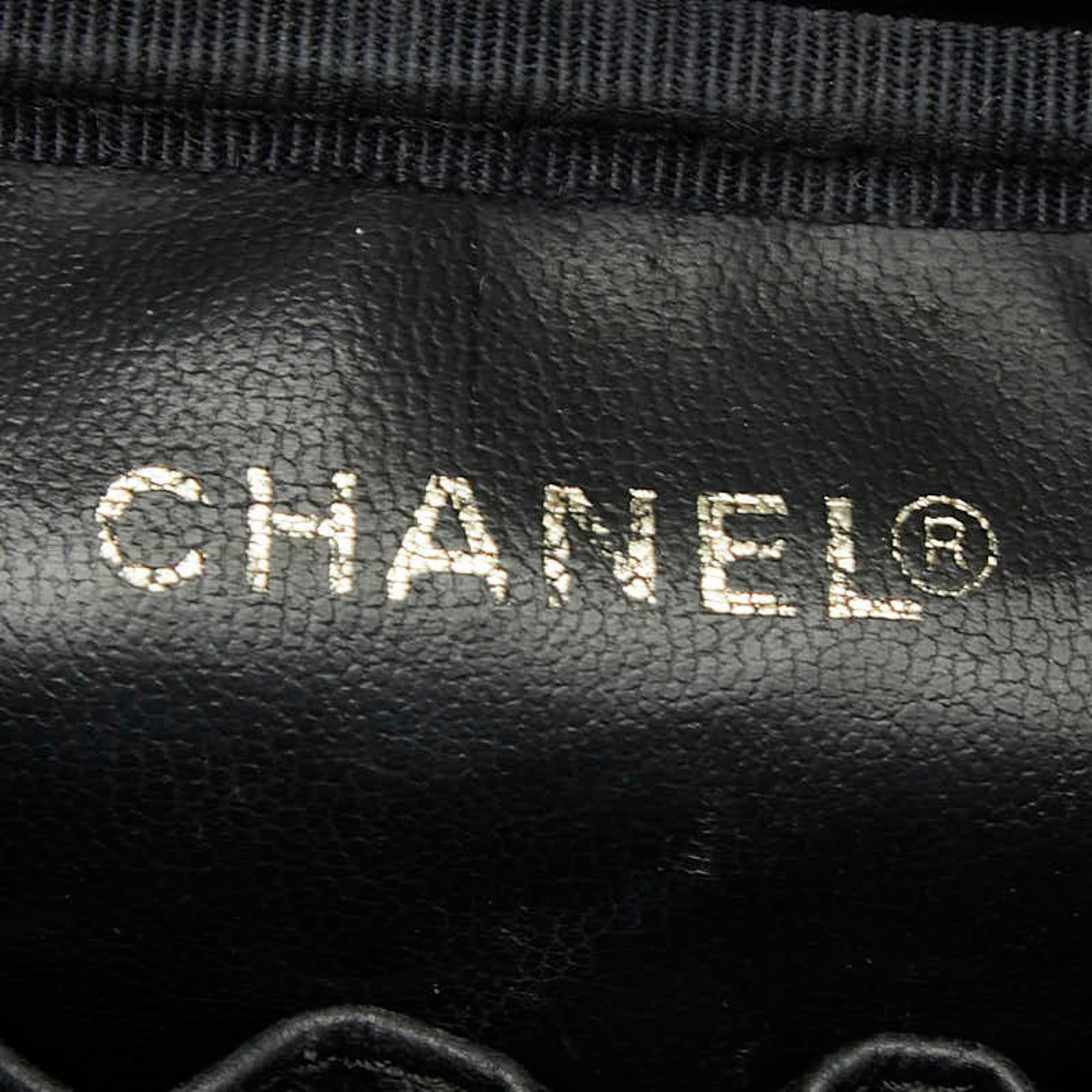 Chanel Black Grained Calfskin Handbag Vanity Bag (Pre-Owned)