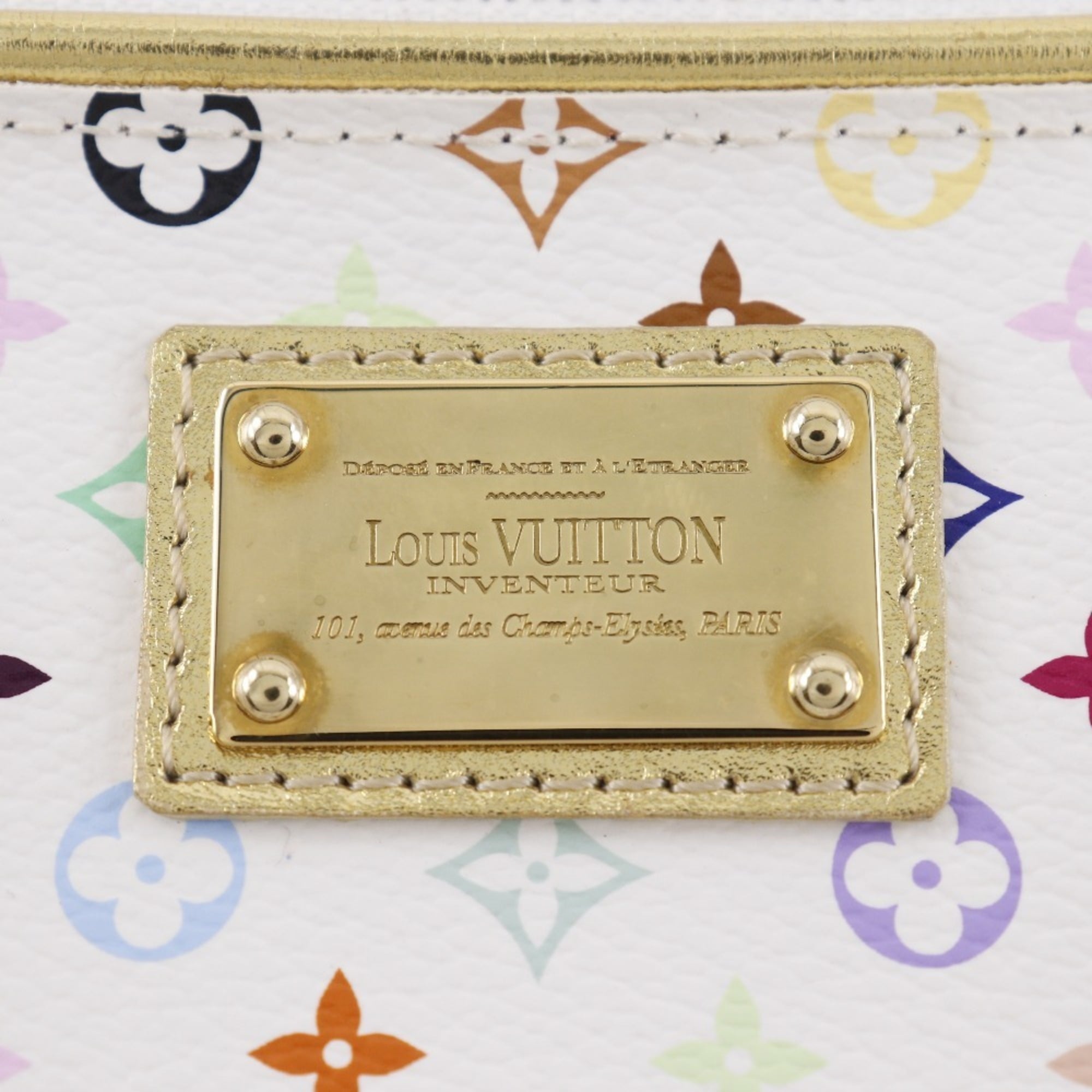 Louis Vuitton Monogram Multicolore Blanc White Monogram Multicolore Clutch Bag (Pre-Owned)