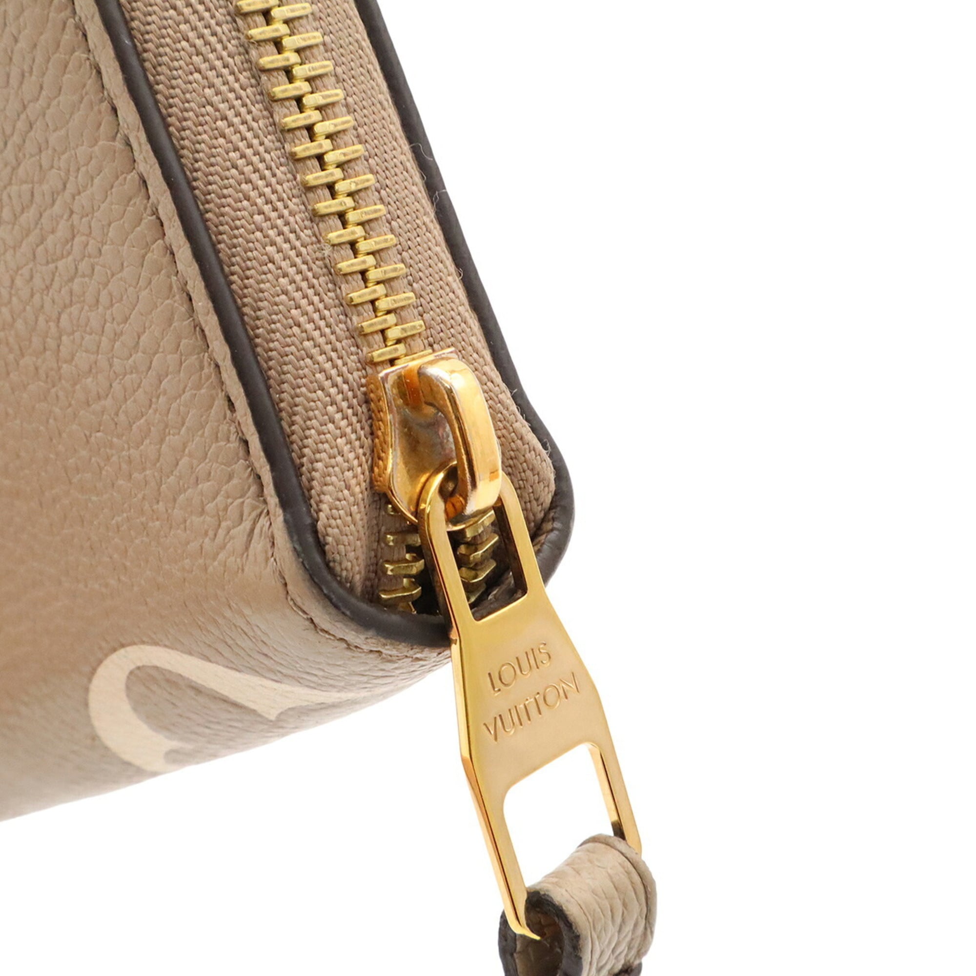 Louis Vuitton Cream Tourterelle Monogram Empreinte Leather Long Wallet (Bi-Fold) (Pre-Owned)