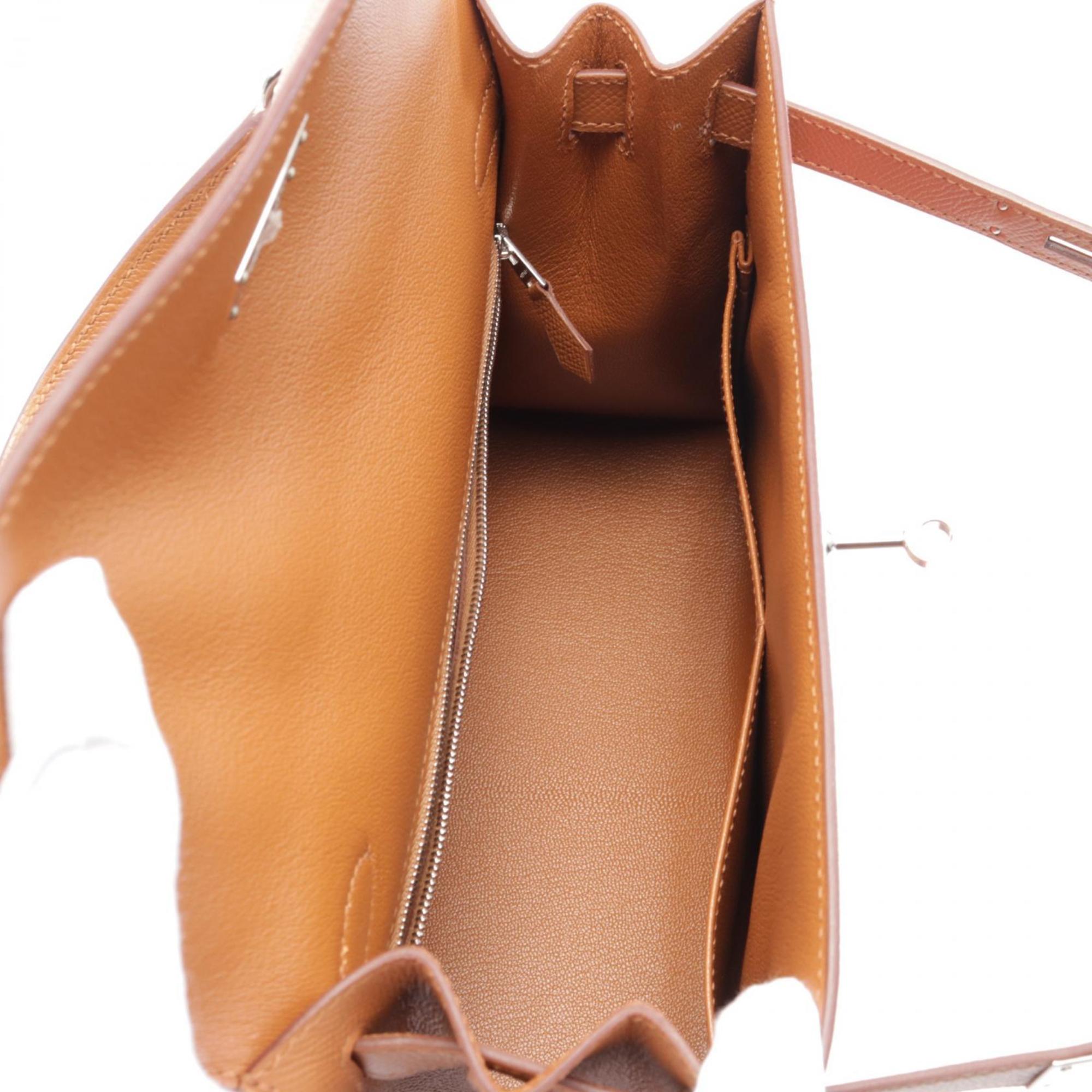 Hermes Bordeaux Brown Epsom Leather Handbag (Pre-Owned)