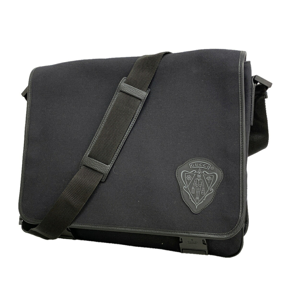 Gucci Black Canvas Shoulder Bag (Pre-Owned)