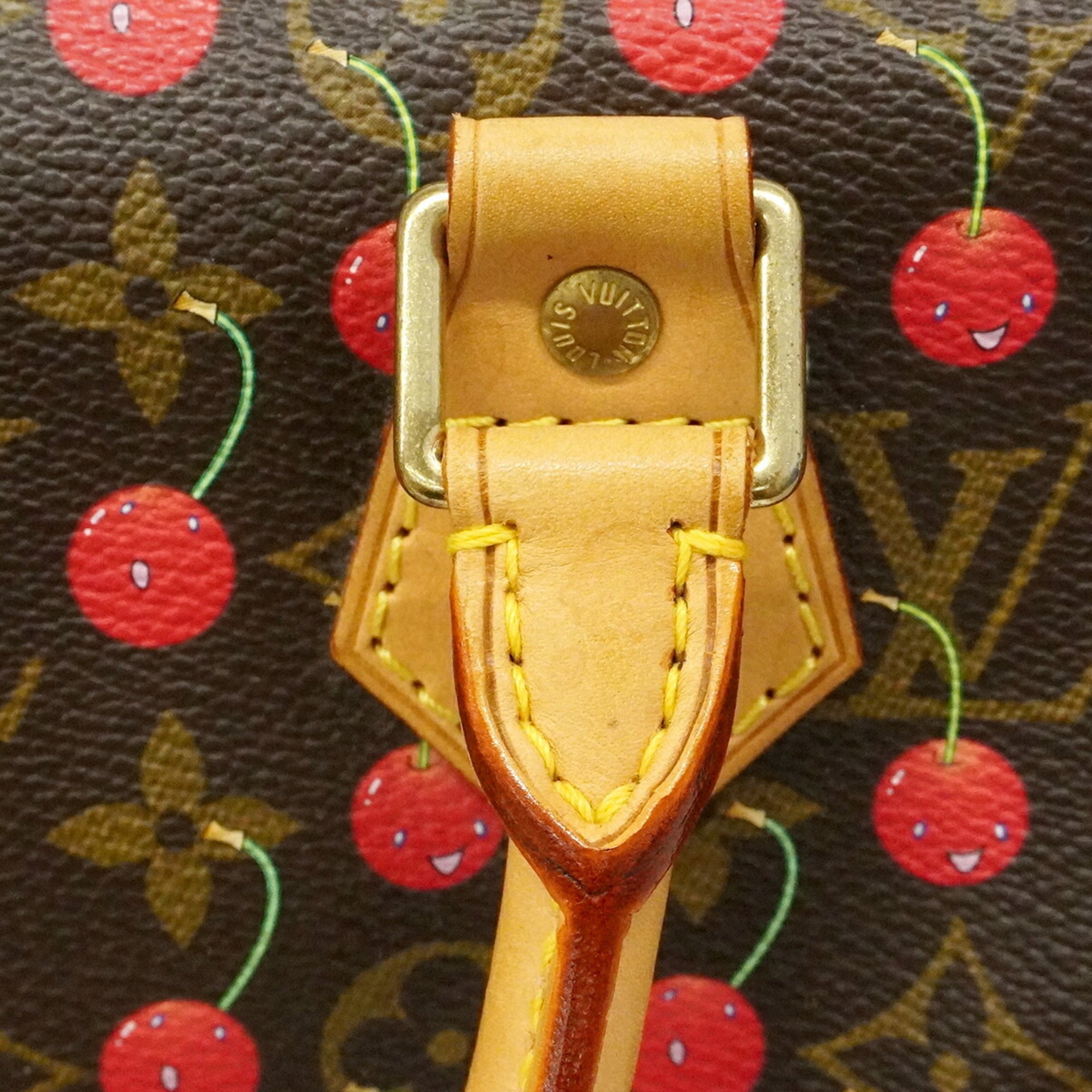Louis Vuitton Brown Red Color Handbag (Pre-Owned)