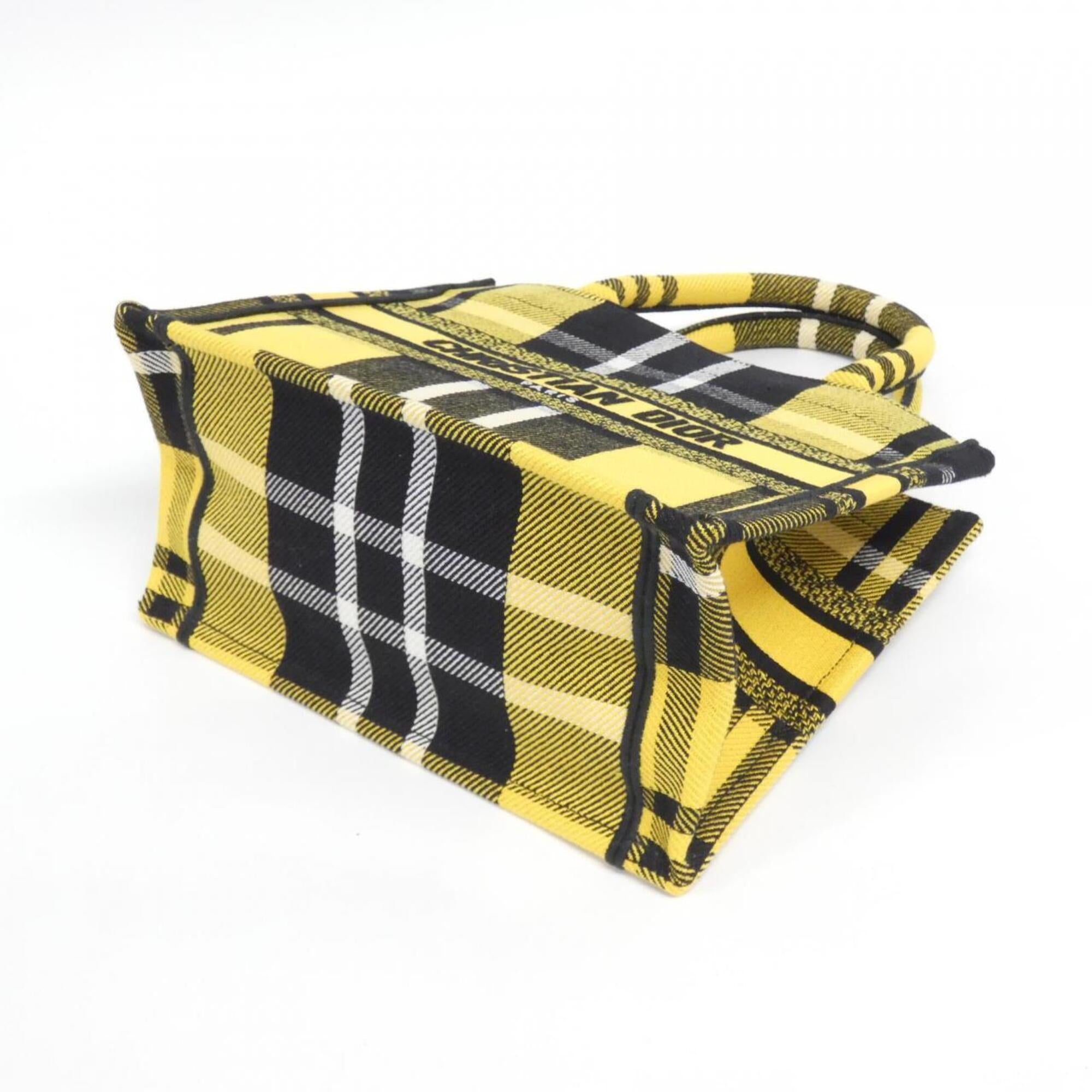 Christian Dior Black Yellow Canvas Handbag (Pre-Owned)
