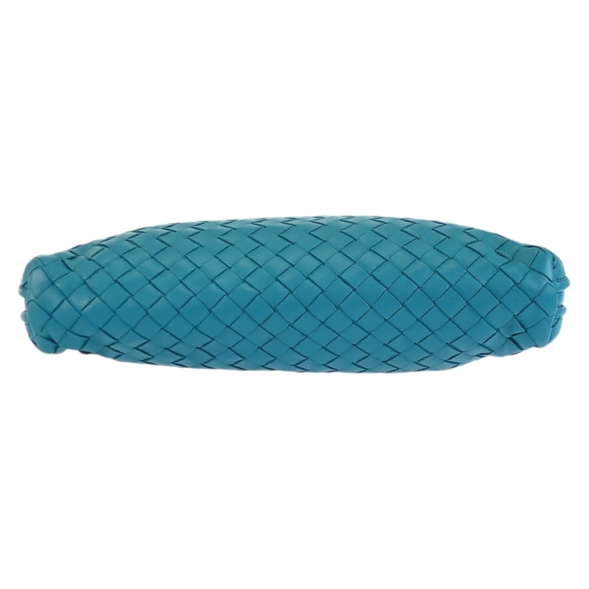 Bottega Veneta Turquoise Leather Pochette Shoulder Bag (Pre-Owned)