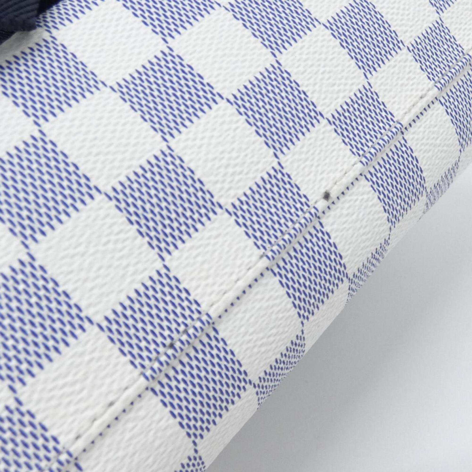 Louis Vuitton Cobalt White Coated Canvas Shoulder Bag (Pre-Owned)