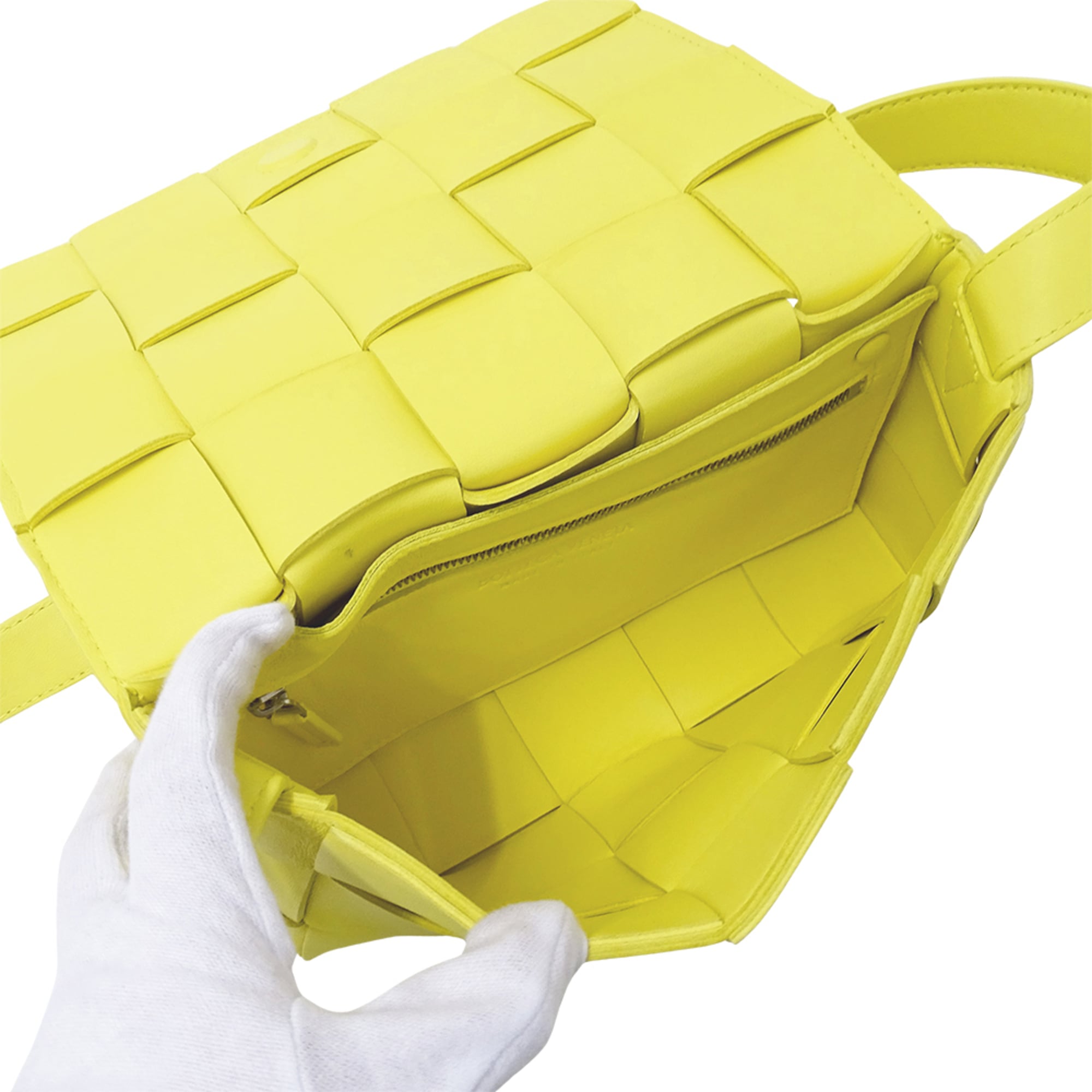 Bottega Veneta Yellow Leather Shoulder Bag (Pre-Owned)
