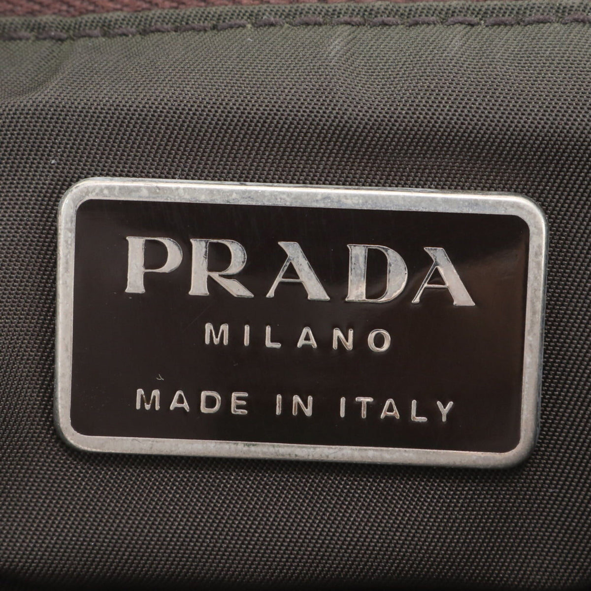 Prada Black Green Khaki Handbag Shoulder Bag Tote Bag (Pre-Owned)