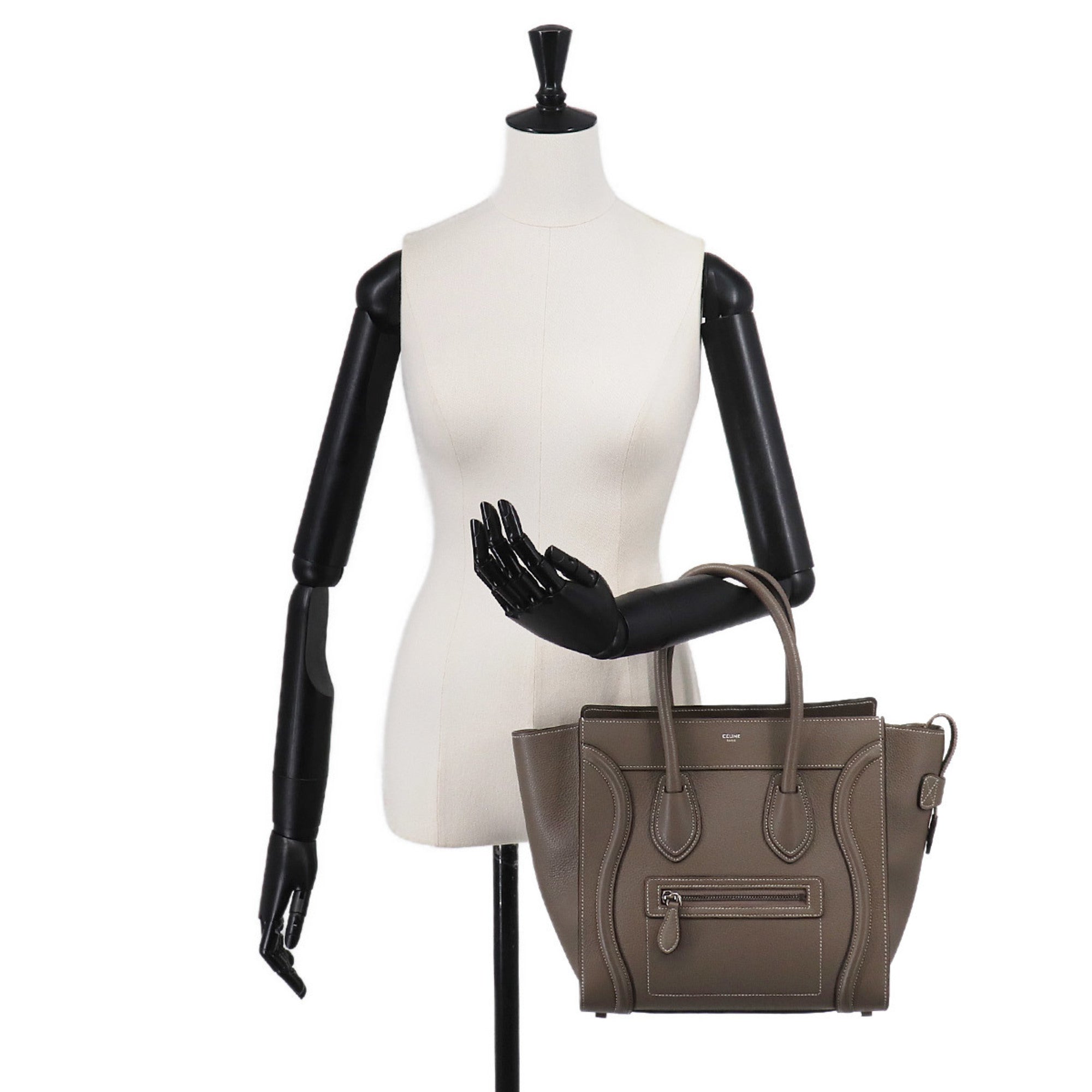 Celine Gray Leather Handbag (Pre-Owned)