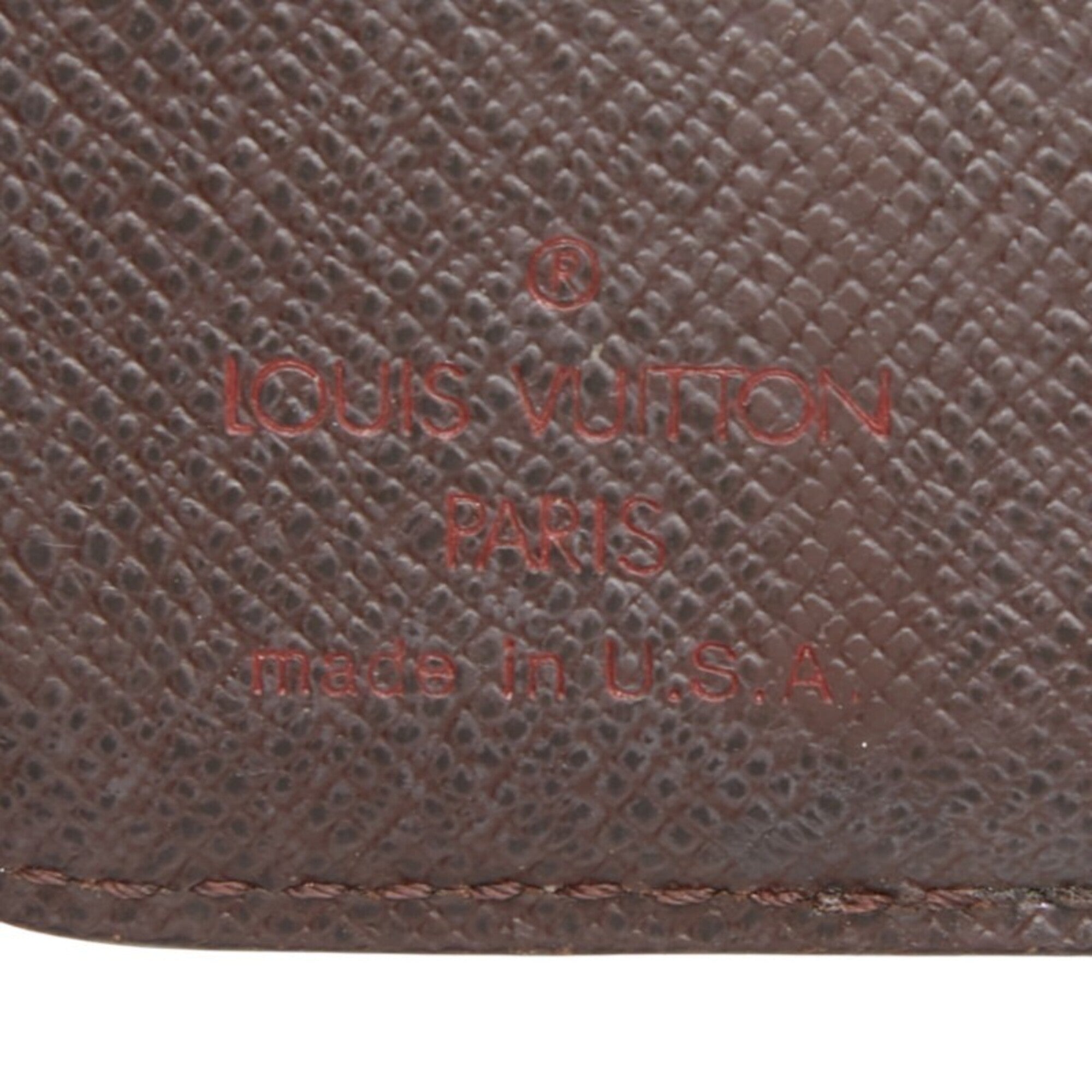 Louis Vuitton Damier Brown Ebene Pvc Leather Wallet (Bi-Fold) (Pre-Owned)