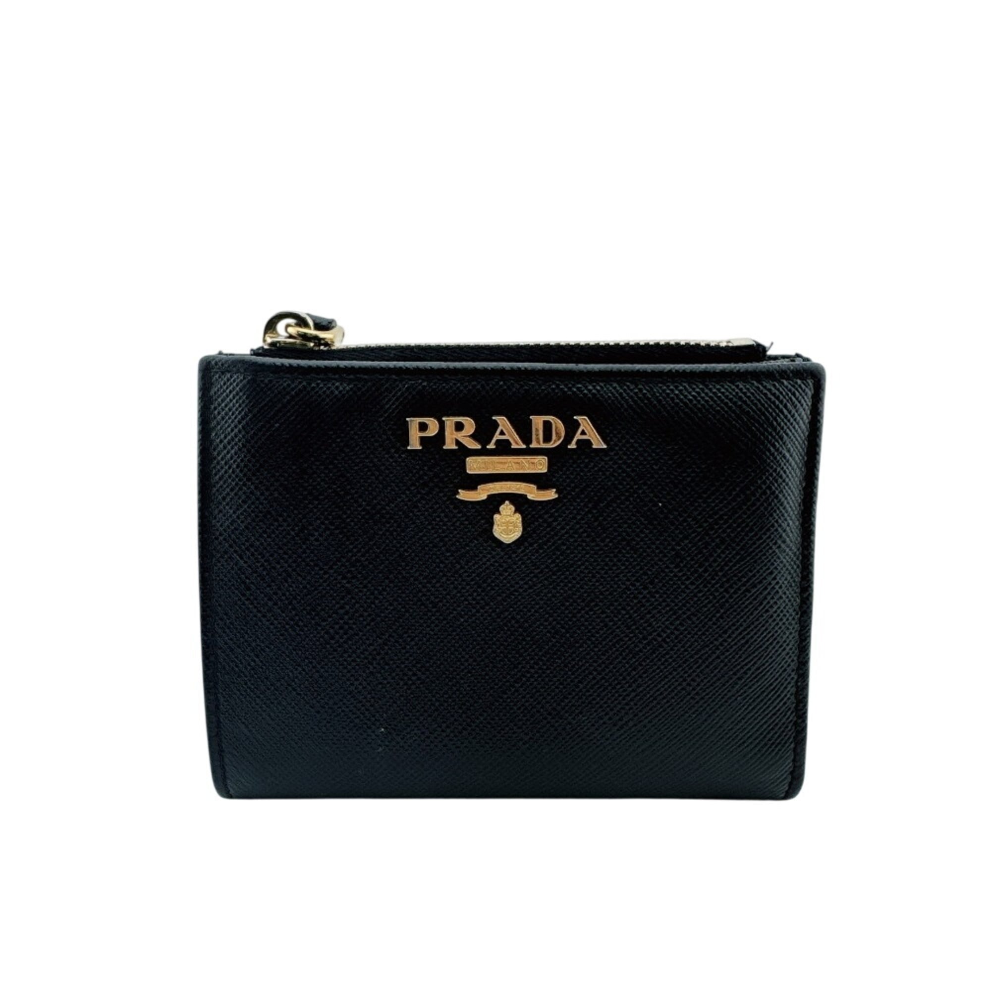 Prada Black Pvc Wallet (Bi-Fold) (Pre-Owned)