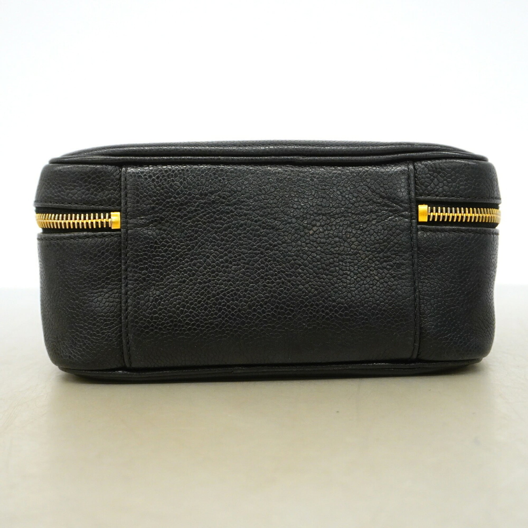 Chanel Black Grained Calfskin Vanity Bag (Pre-Owned)