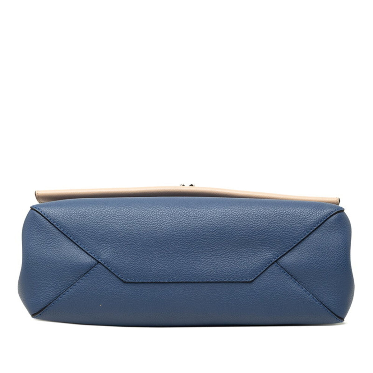 Louis Vuitton Beige Blue Leather Handbag Shoulder Bag (Pre-Owned)