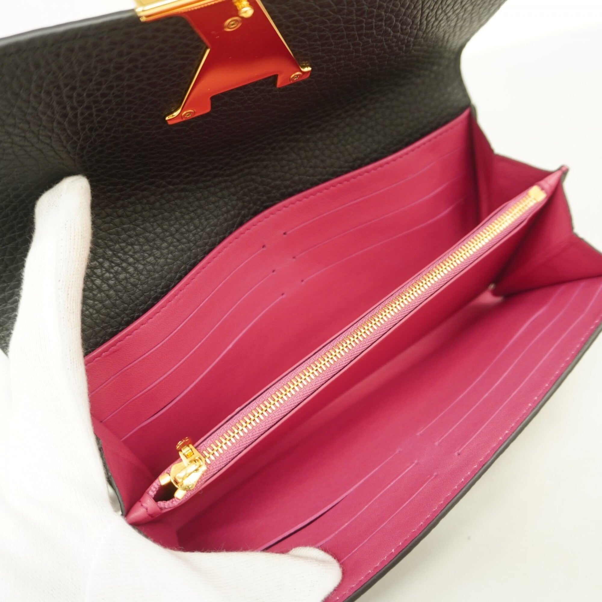 Louis Vuitton Noir Long Wallet (Bi-Fold) (Pre-Owned)