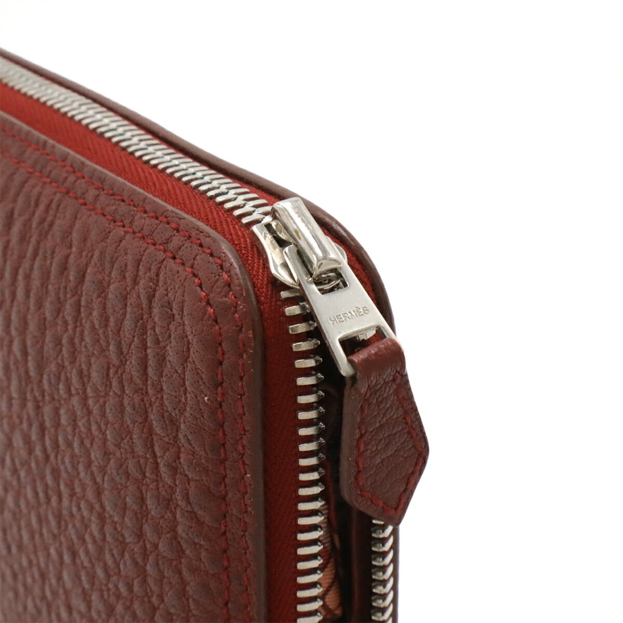 Hermes Multi-Color Red Color Rouge H Buffle Skipper Leather Silk Eco-Bag Tote Bag (Pre-Owned)