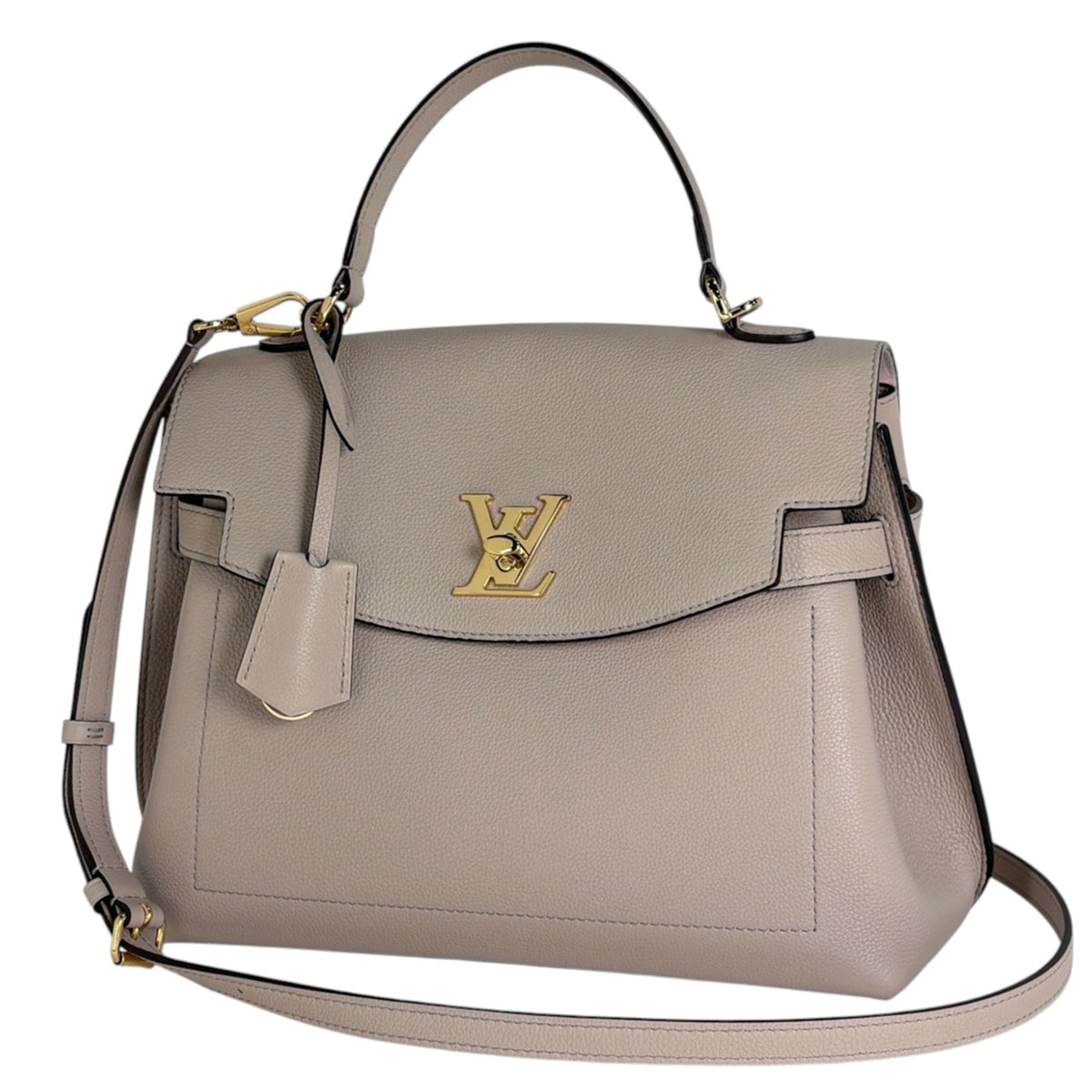 Louis Vuitton Grayish Leather Handbag Shoulder Bag (Pre-Owned)