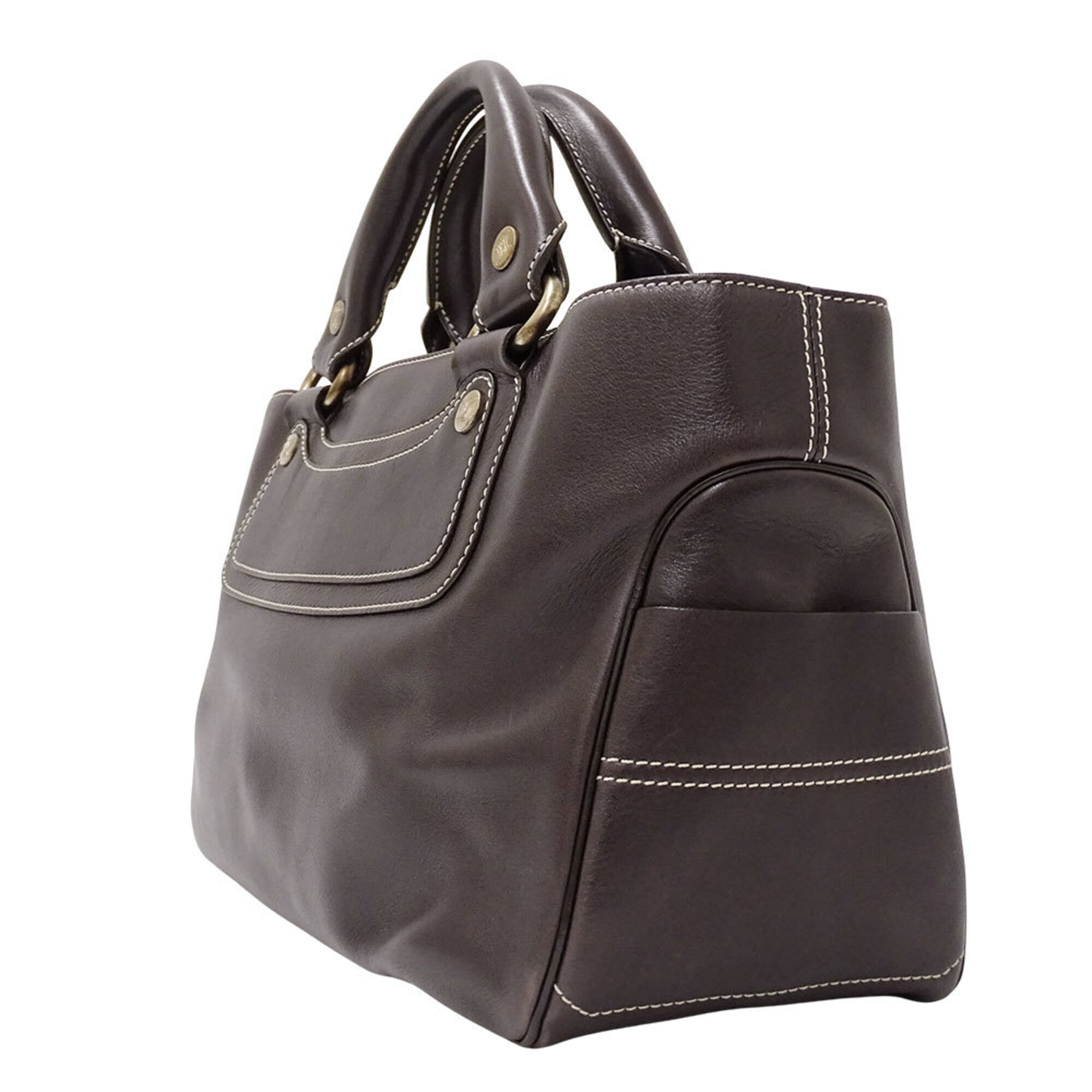 Celine Dark Brown Leather Handbag (Pre-Owned)