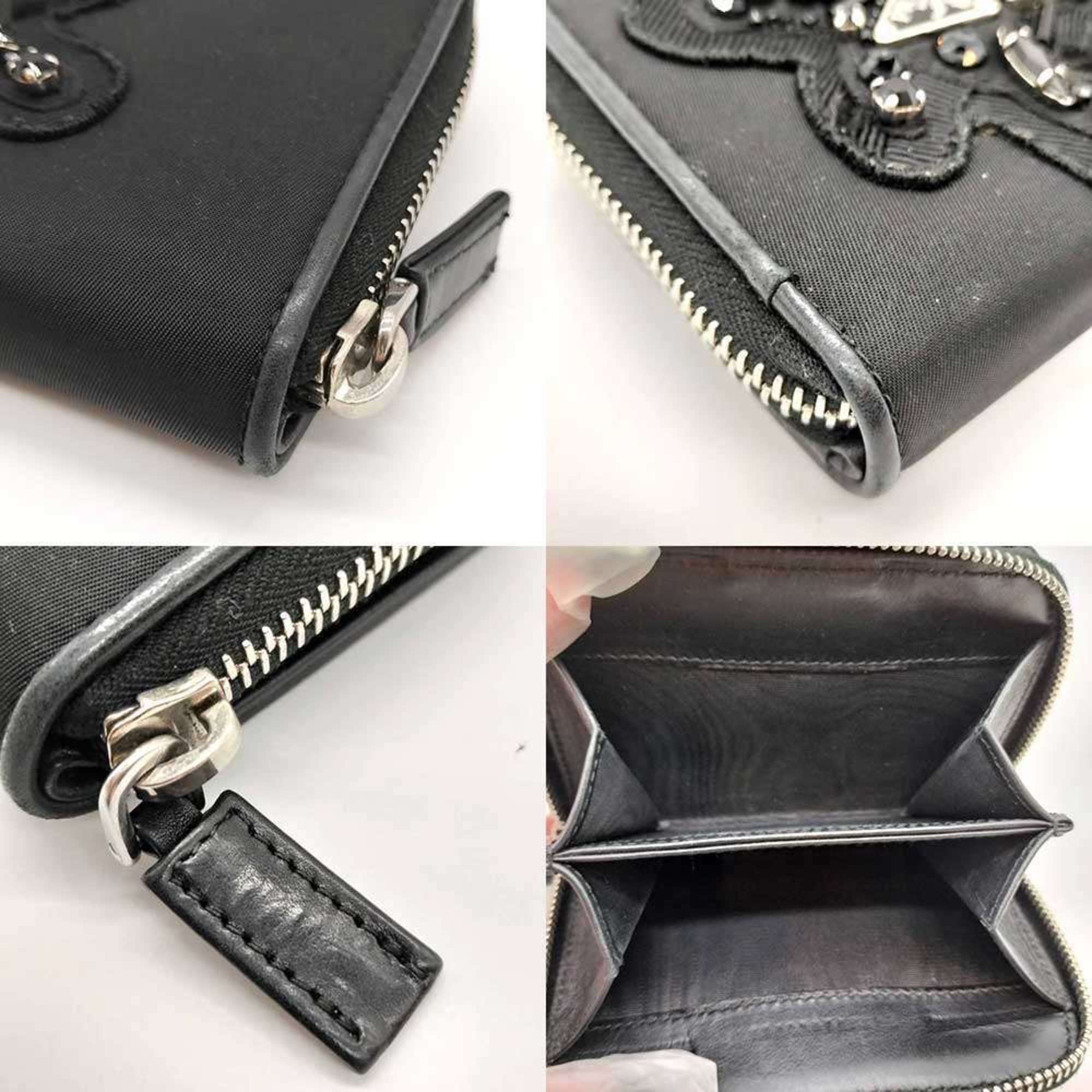 Prada Black Nylon Wallet (Bi-Fold) (Pre-Owned)