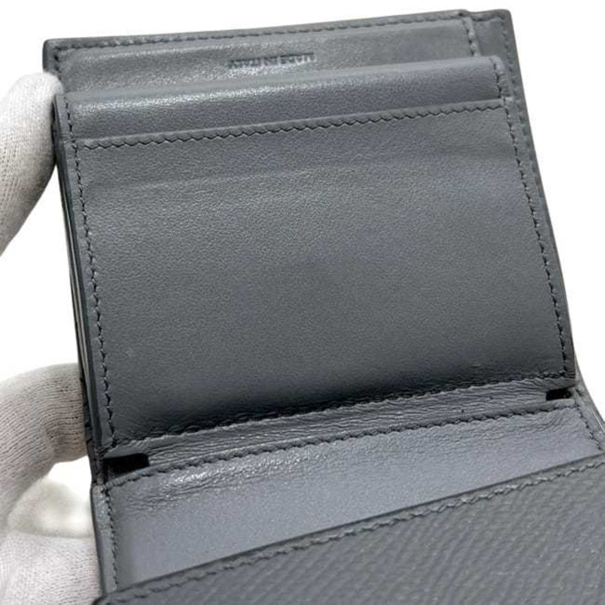 Celine Gray Leather Wallet (Tri-Fold) (Pre-Owned)