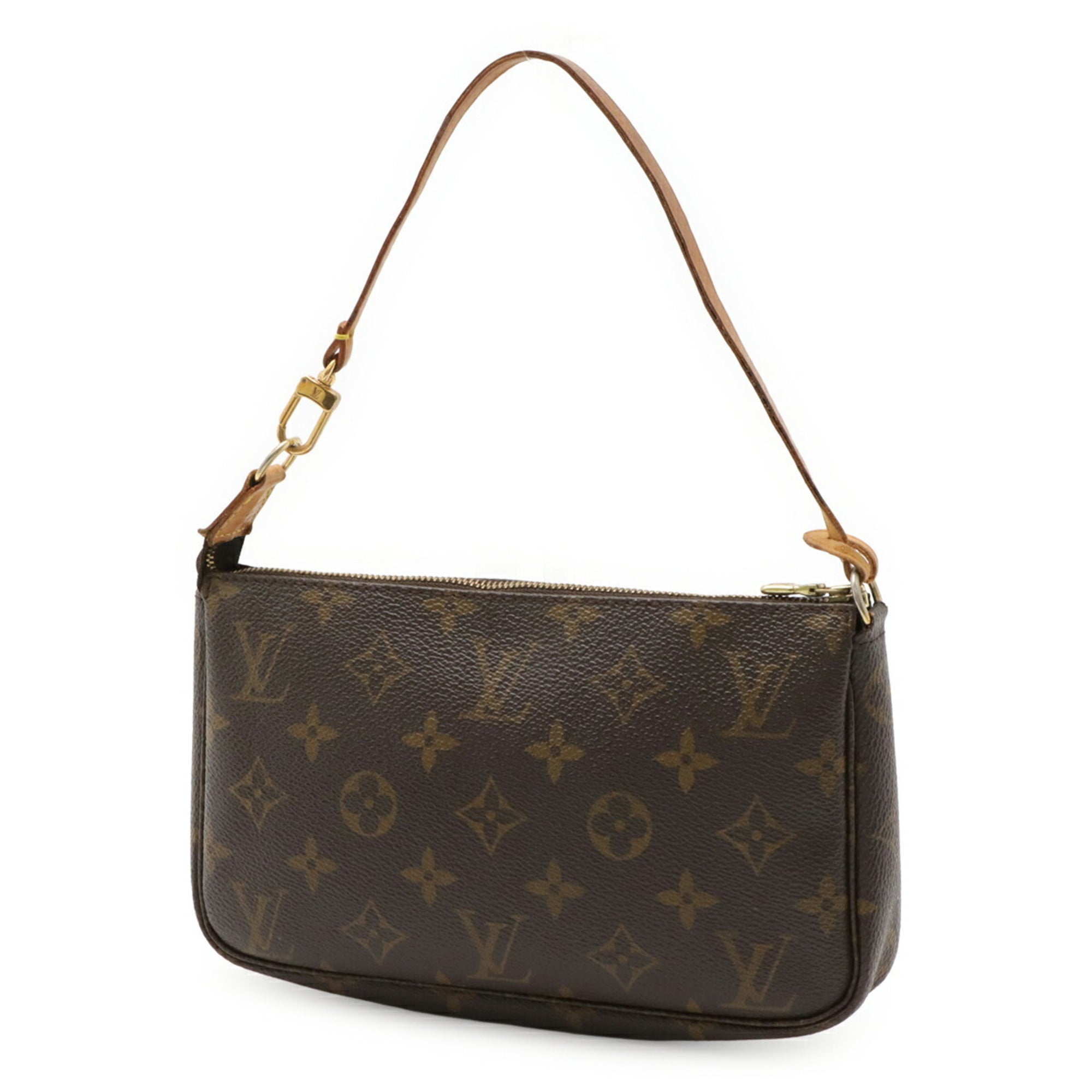 Louis Vuitton Brown Monogram Canvas Pvc Coated Canvas Handbag Pochette Pouch (Pre-Owned)