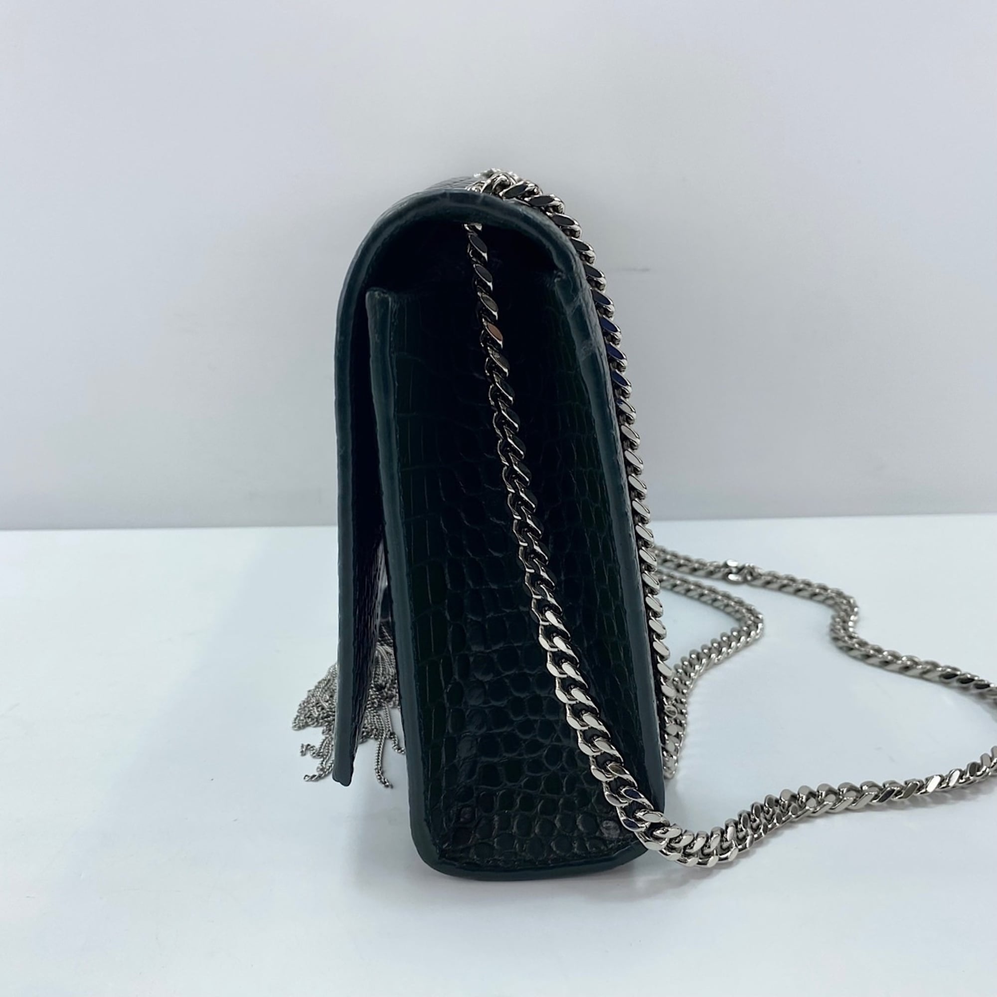 Yves Saint Laurent Green Leather Shoulder Bag (Pre-Owned)