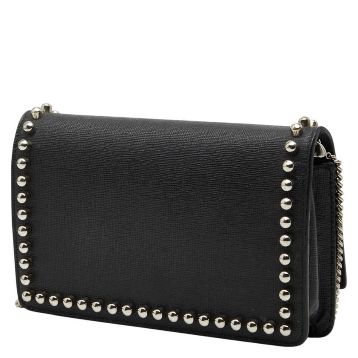 Fendi Black Leather Shoulder Bag (Pre-Owned)