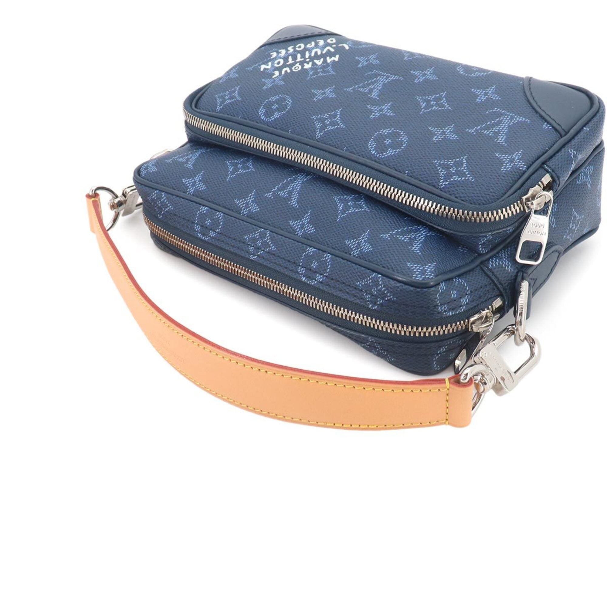 Louis Vuitton Blue Canvas Shoulder Bag (Pre-Owned)