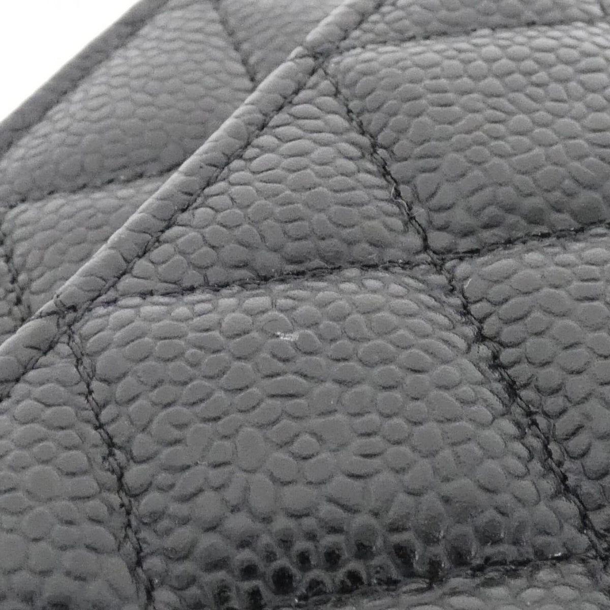 Chanel Black Grained Calfskin Chain/Shoulder Wallet (Pre-Owned)
