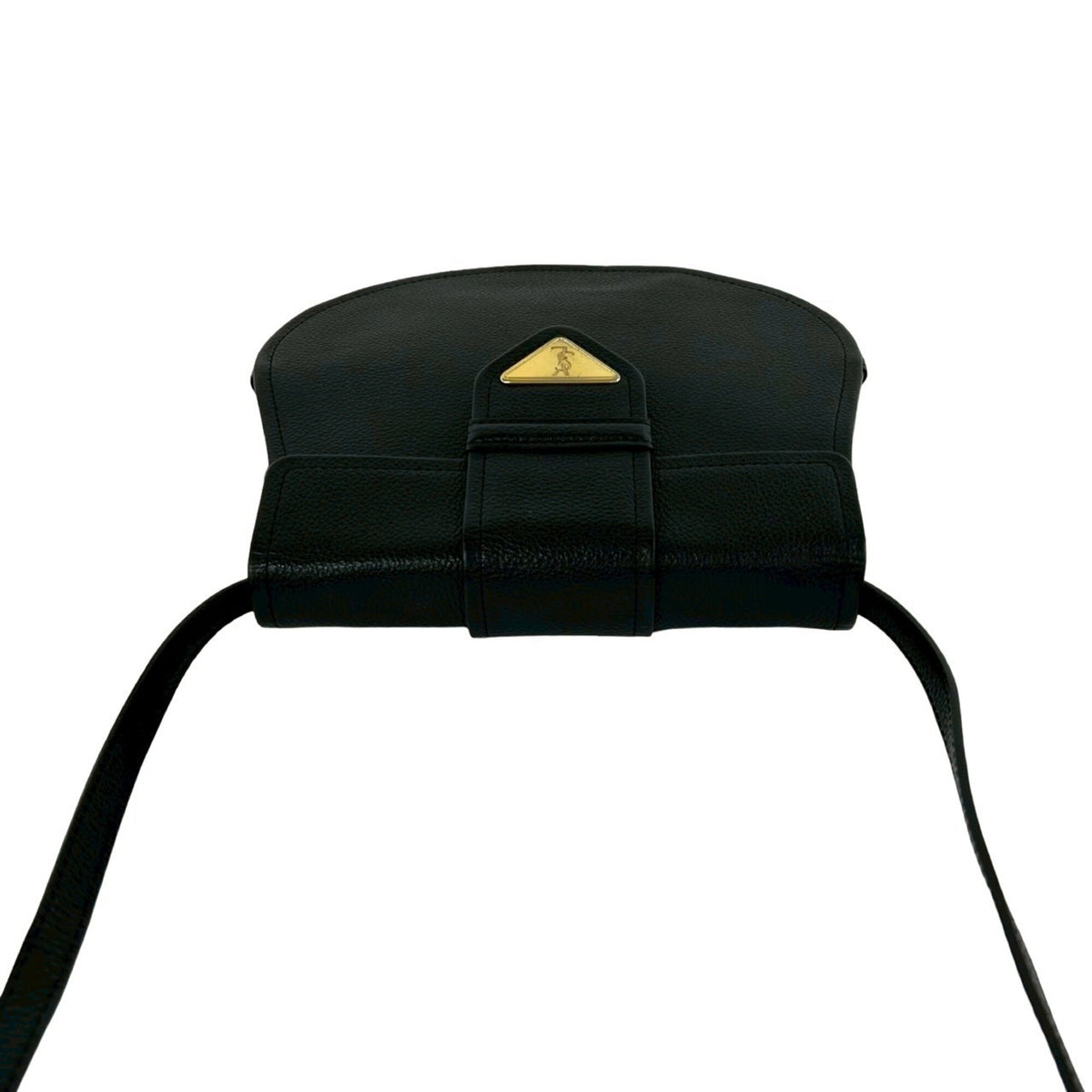 Yves Saint Laurent Black Leather Pochette Shoulder Bag (Pre-Owned)