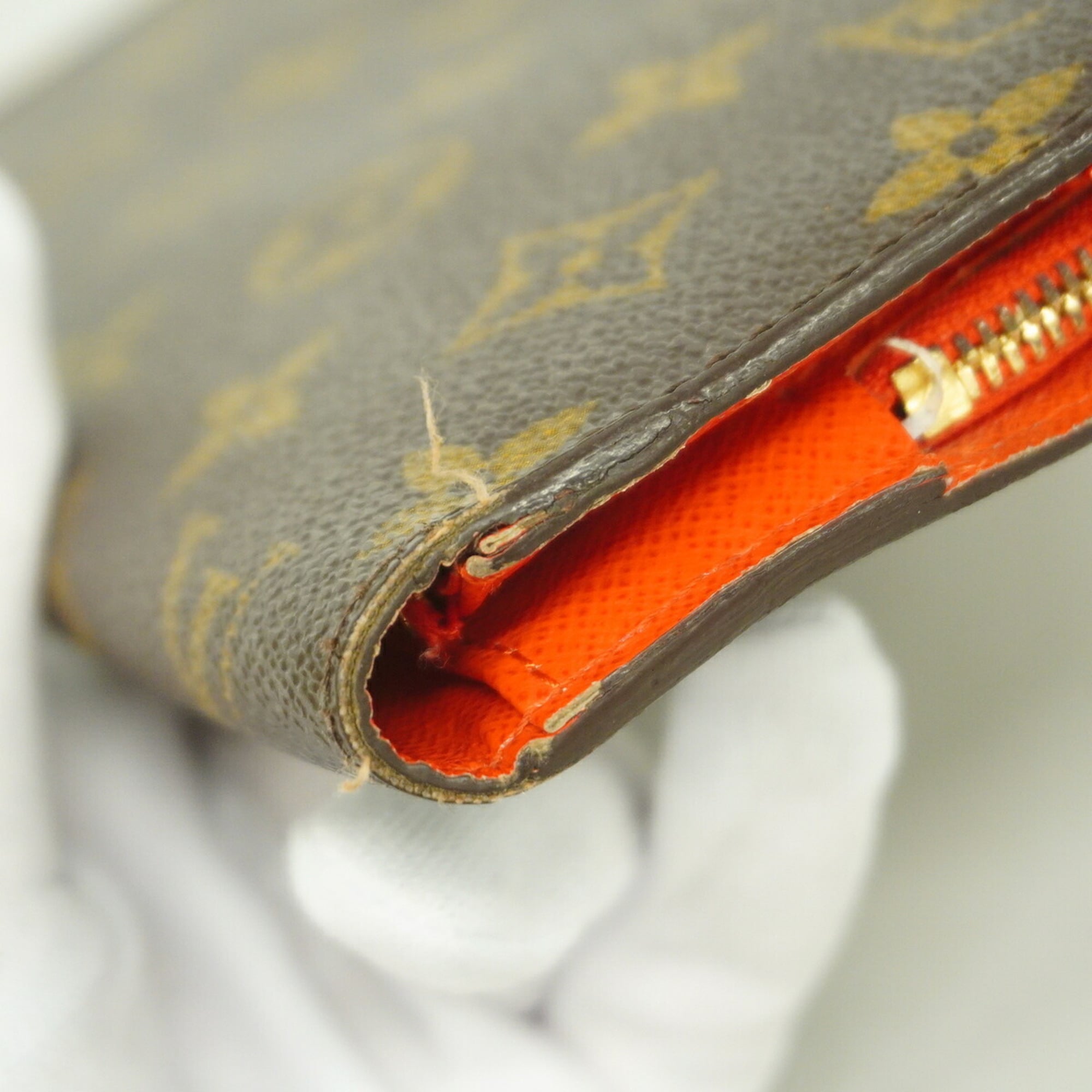 Louis Vuitton Brown Lv Orange Long Wallet (Bi-Fold) (Pre-Owned)