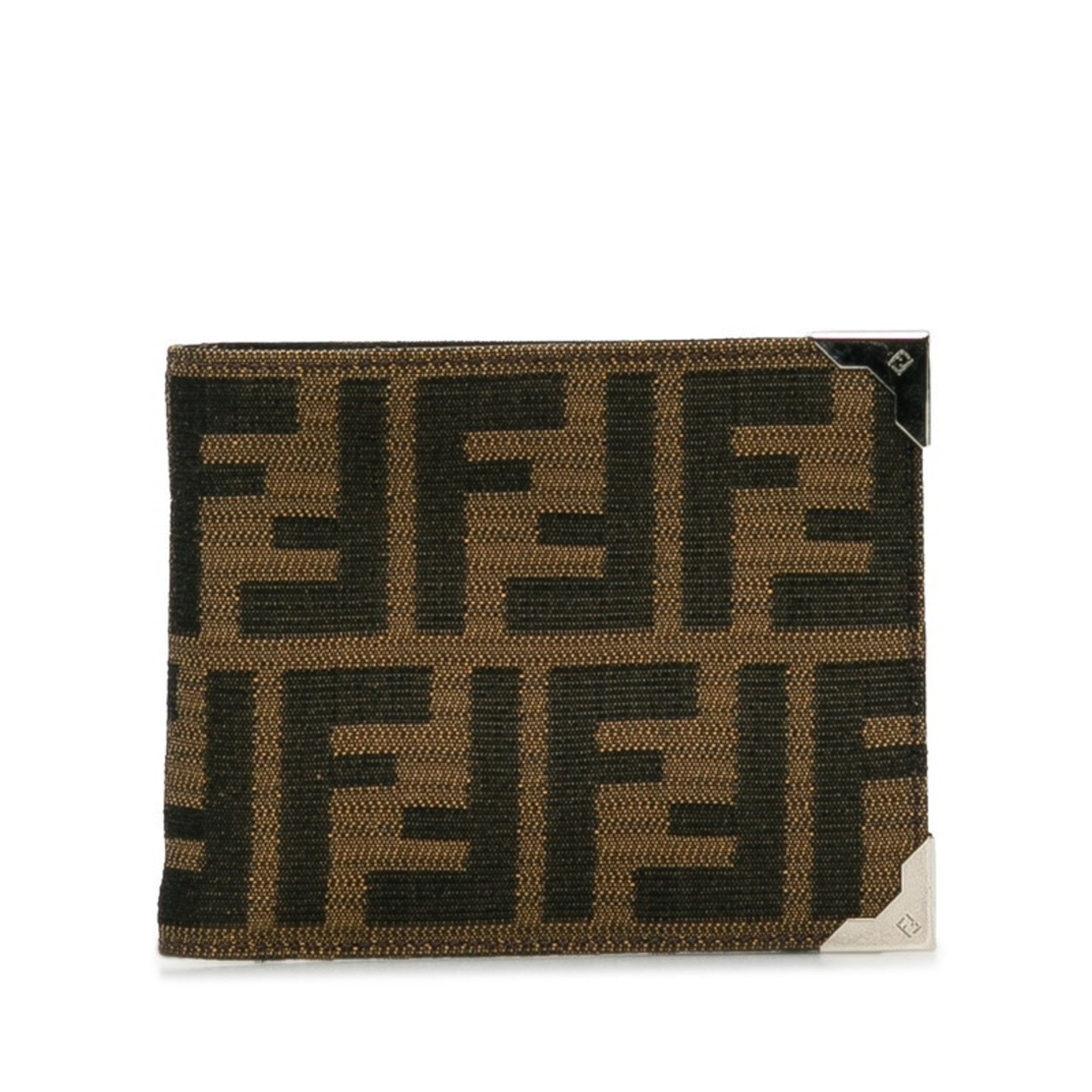 Fendi Brown Canvas Bill Wallet (Bi-Fold) (Pre-Owned)