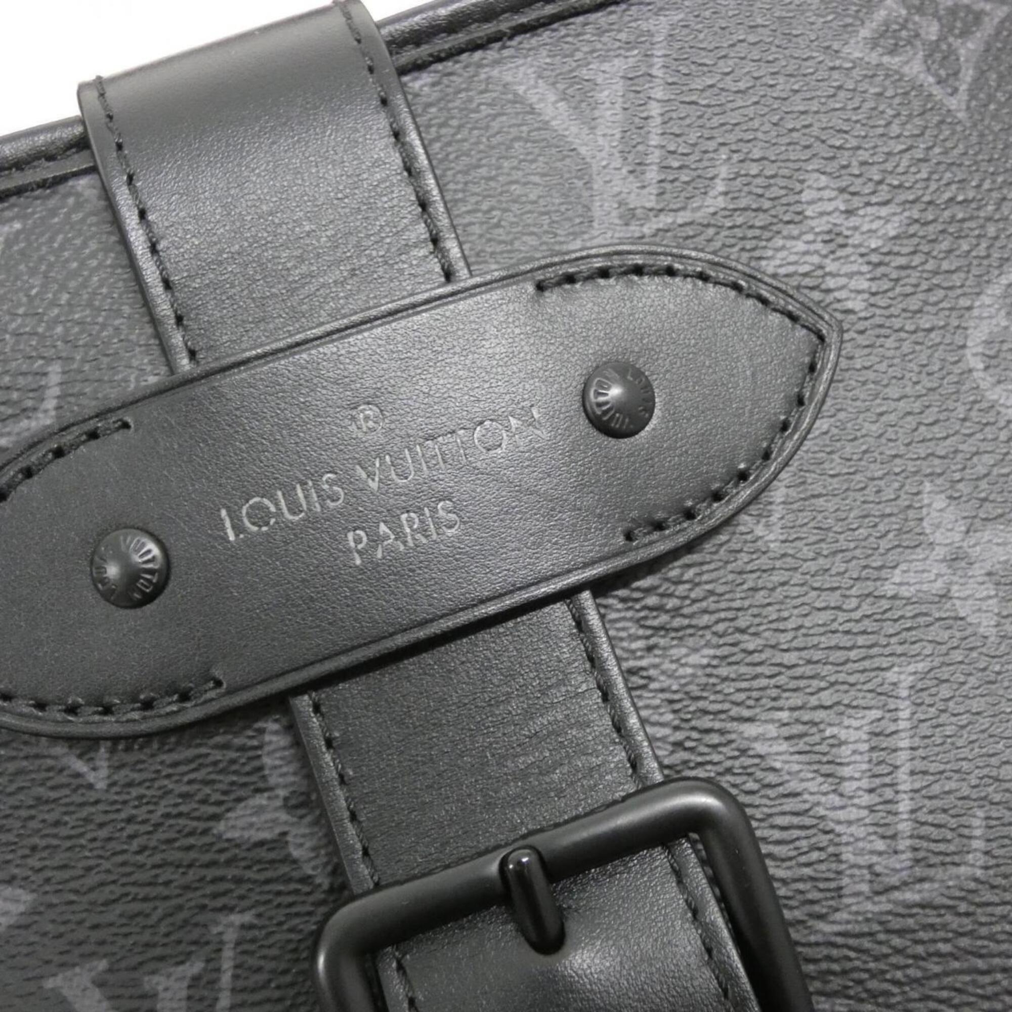 Louis Vuitton Black Coated Canvas Leather Handbag (Pre-Owned)