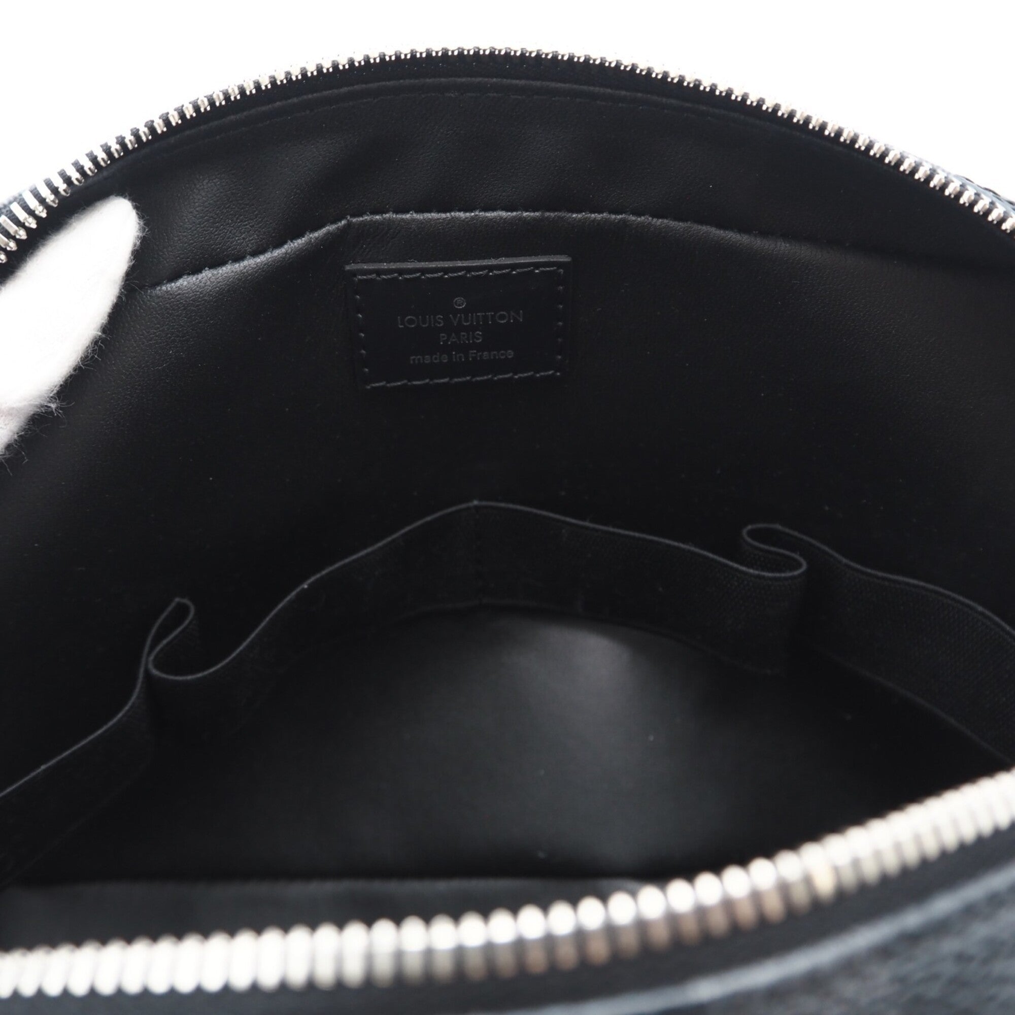 Louis Vuitton Black Gray Coated Canvas Leather Clutch Bag (Pre-Owned)