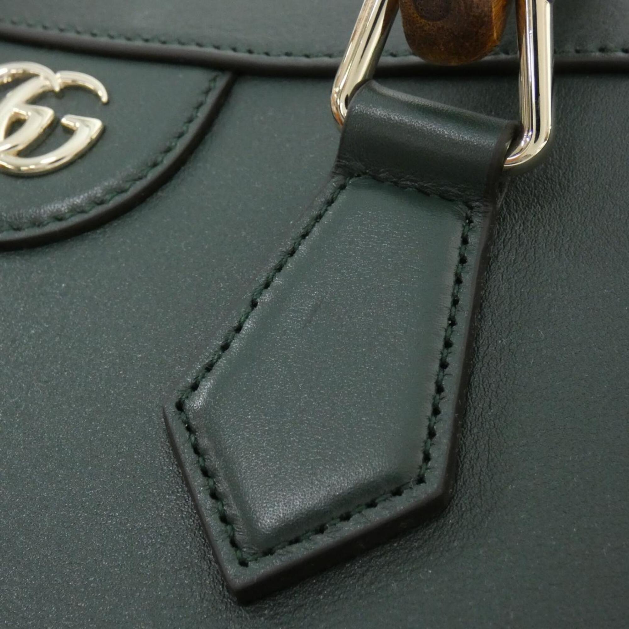 Gucci Green Leather Handbag (Pre-Owned)