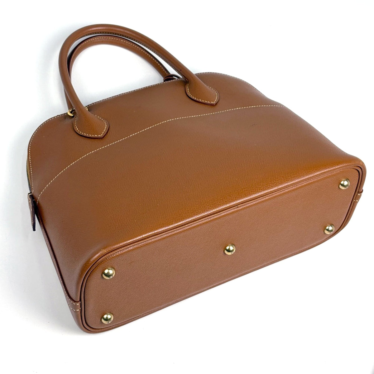 Hermes Gold Courchevel Leather Handbag (Pre-Owned)