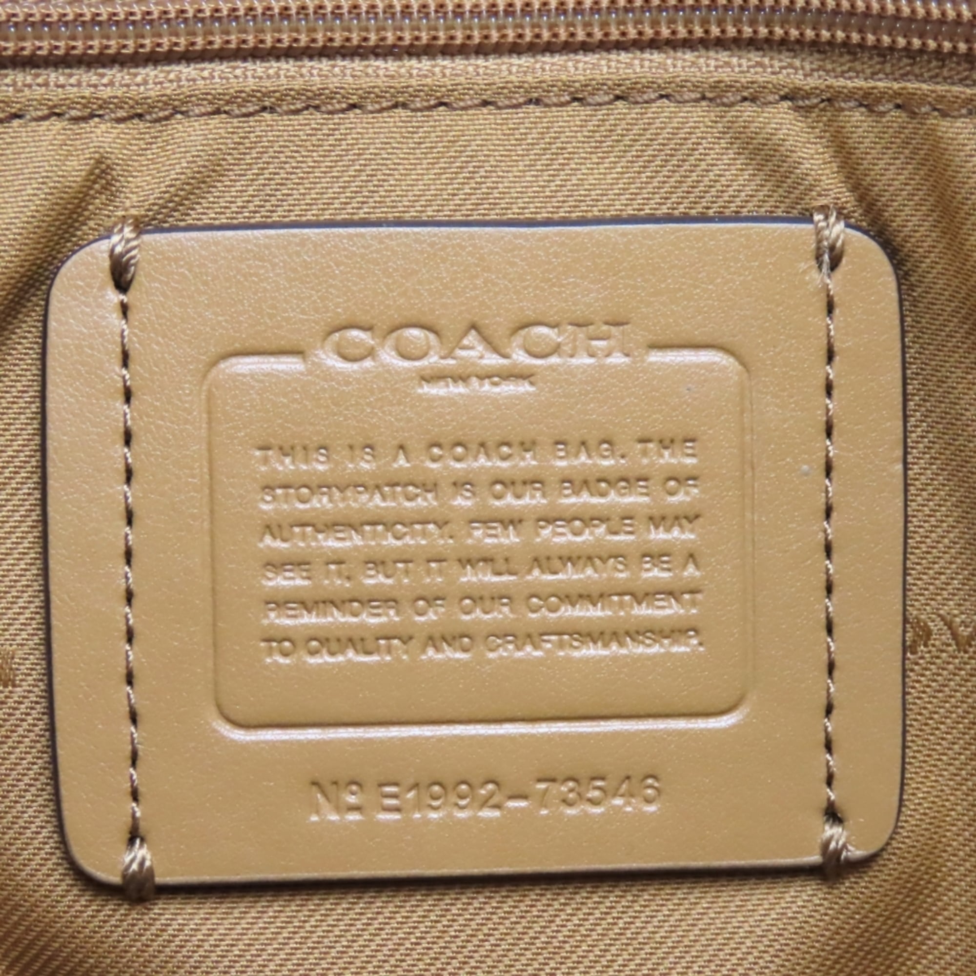 Coach Beige Leather Tote Bag (Pre-Owned)