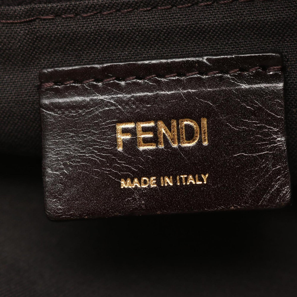 Fendi Brown Canvas Leather Handbag Tote Bag (Pre-Owned)