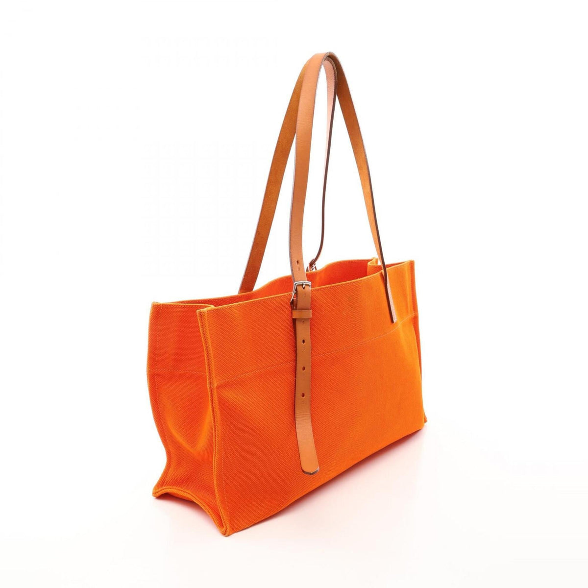 Hermes Beige Orange Handbag Tote Bag (Pre-Owned)