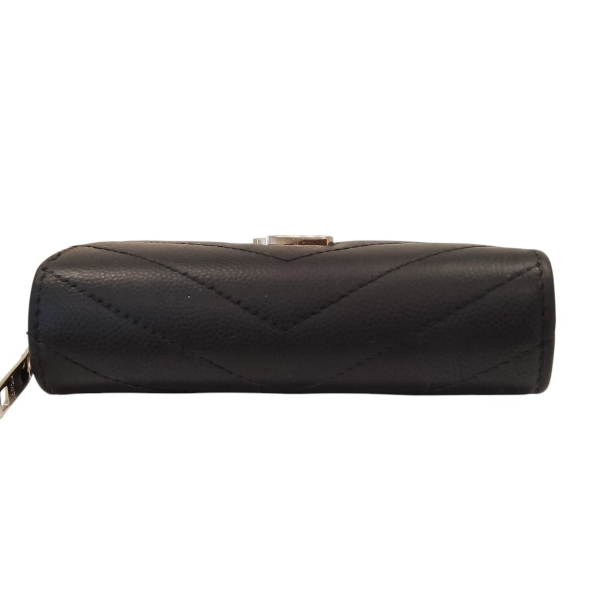 Yves Saint Laurent Black White Leather Wallet (Bi-Fold) (Pre-Owned)