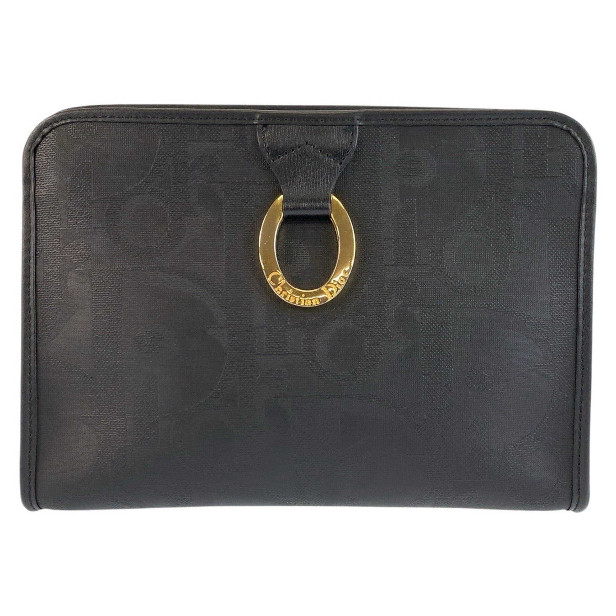 Christian Dior Black Pvc Clutch Bag (Pre-Owned)