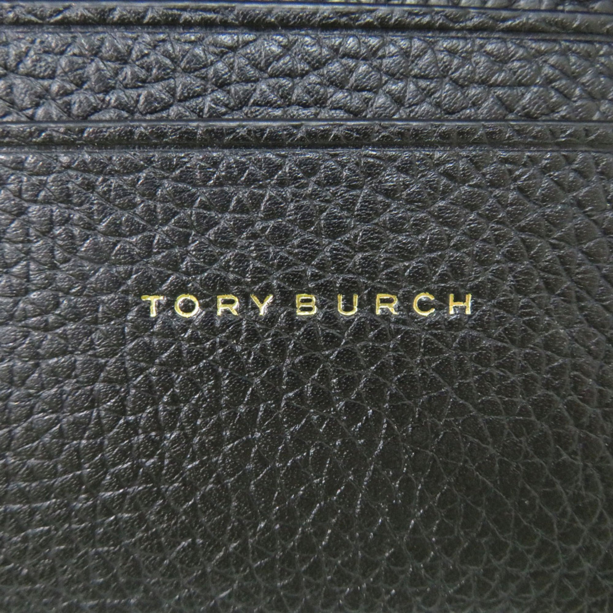 Tory Burch Black Sand Leather Handbag Shoulder Bag (Pre-Owned)