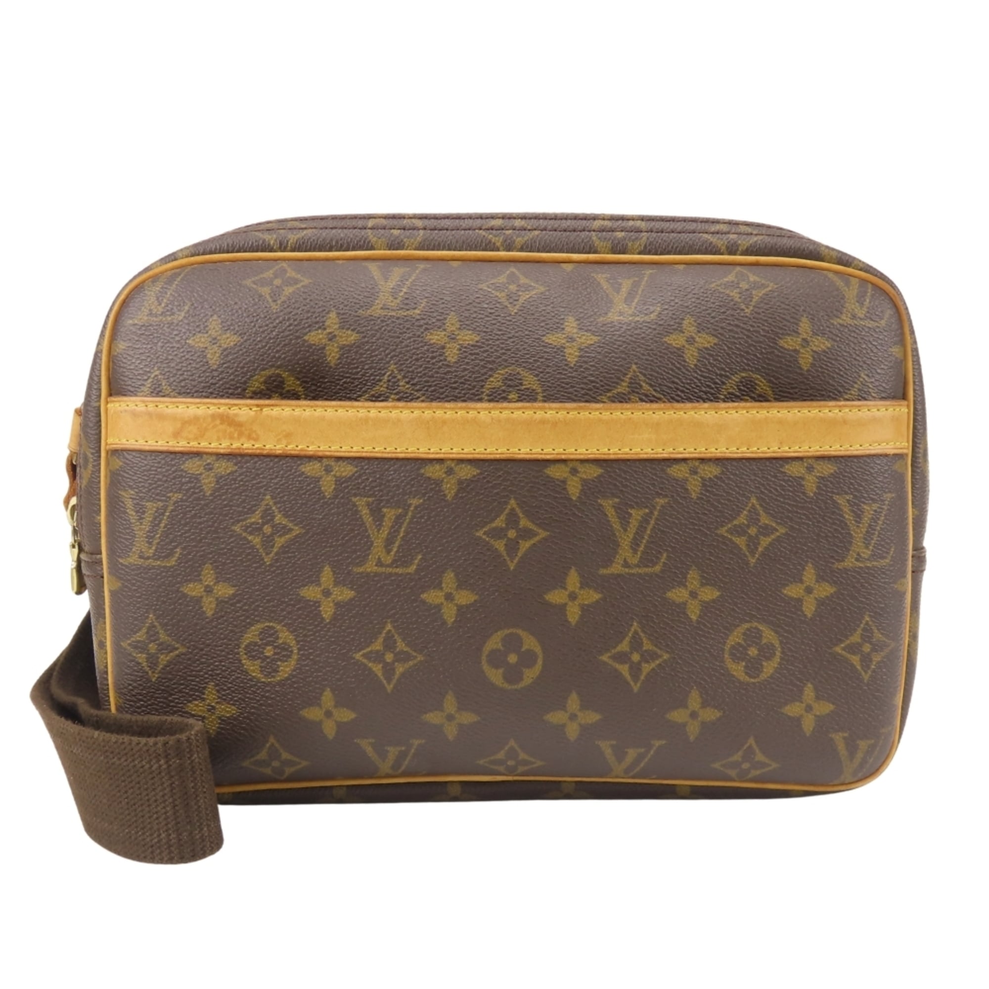 Louis Vuitton Brown Monogram Leather Shoulder Bag (Pre-Owned)