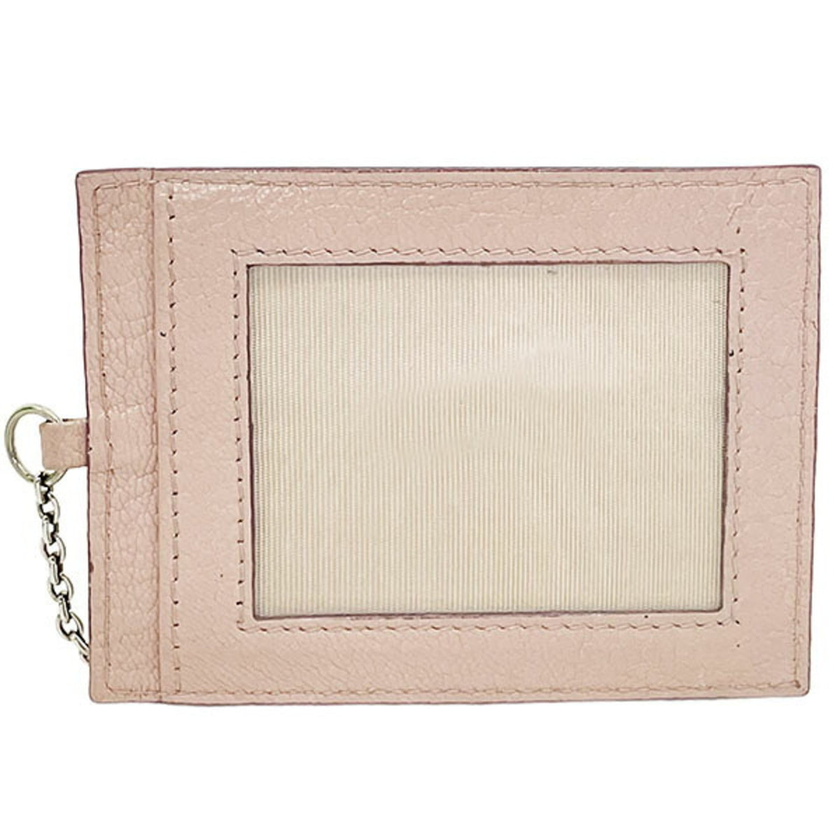 Miu Miu Beige Pink Pink Leather Long Wallet (Bi-Fold) (Pre-Owned)